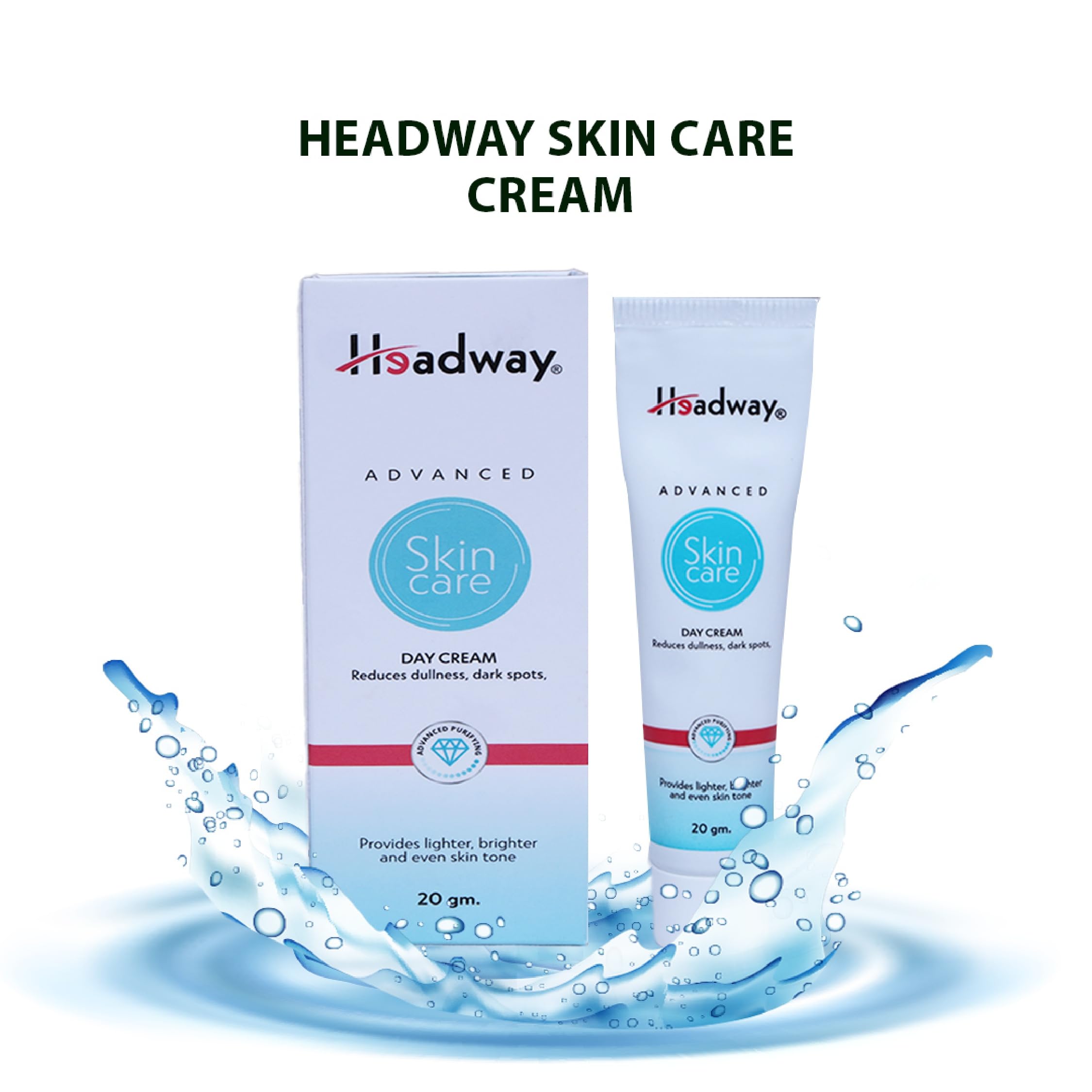 Headway Skin Care Cream for Glowing & Radiant Skin - SPF Sun Protection for Men & Women (Pack of 2) | Daily Moisturizer for Face & Body, Anti-Aging & Hydration