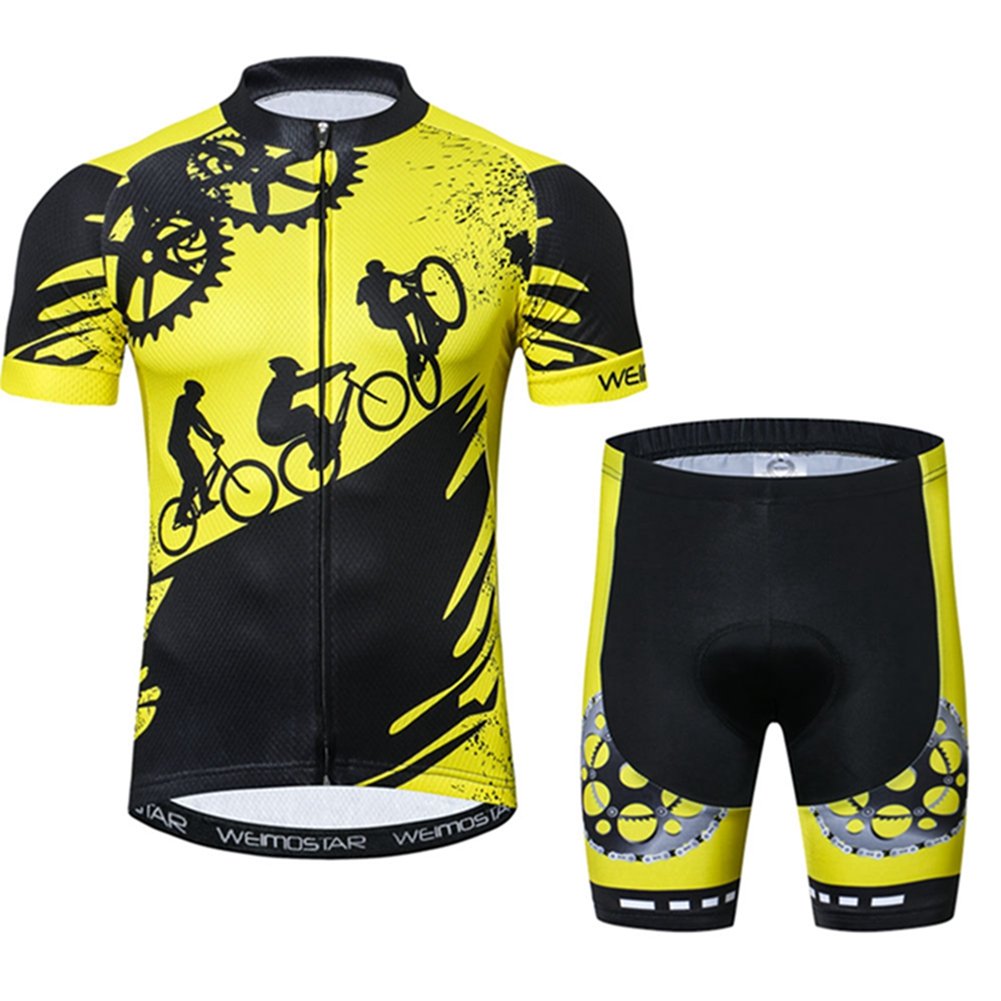 Men's Cycling Jersey Short Sleeve - Breathable Moisture-Wicking Bike Shirt for Road & Mountain Biking - Perfect for Summer Training & Outdoor Sports