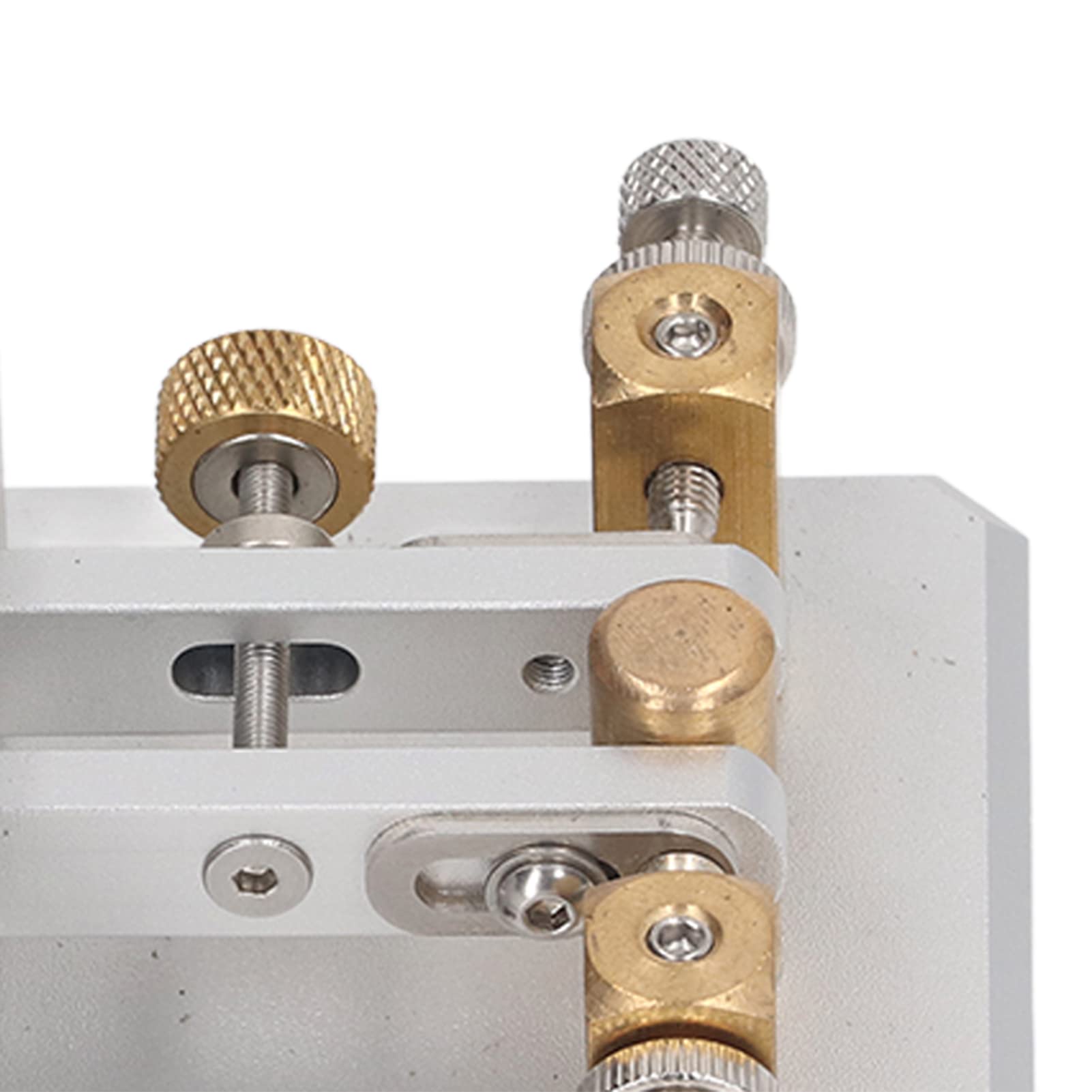 Premium Morse Code Key for CW Shortwave Training - Dual Paddle Keyer with Carbon Fiber & 3.5mm Interface - Reliable Performance for Ham Radio Enthusiasts - Perfect for Morse Code Practice, Amateur Radio Operations & Emergency Communication (Silver)