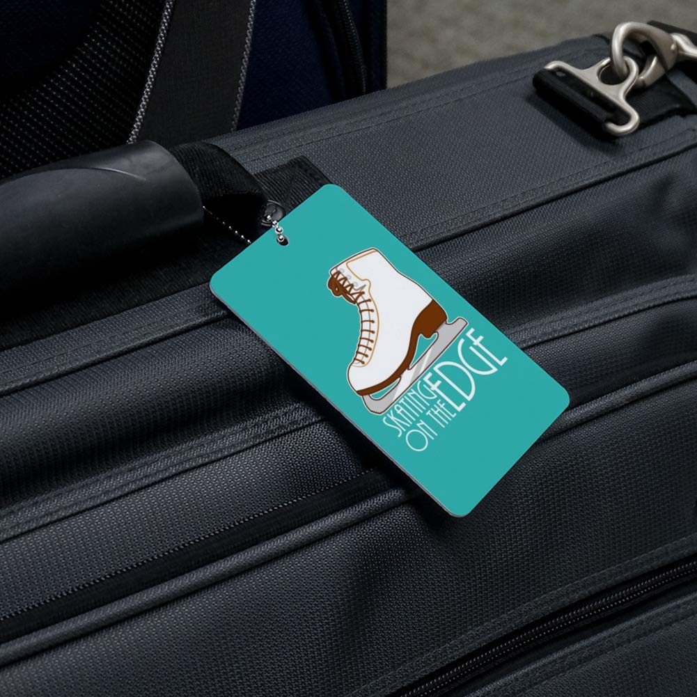 Professional Figure Ice Skates for Adults - Durable Carry-On Luggage ID Tag with Secure Attachment - Perfect for Travel, Skating Competitions & Gym Bags