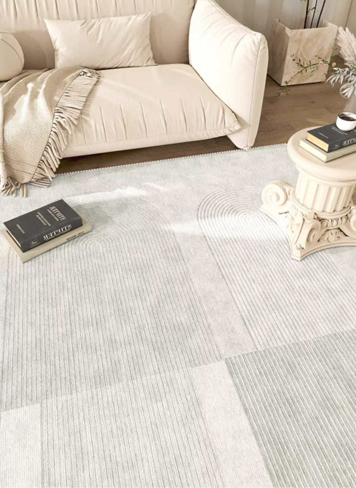 Modern Geometric Area Rugs - Contemporary Abstract Design for Living Room, Bedroom & Dining Room - Large Non-Slip Floor Mat for Home Decor & Office Spaces