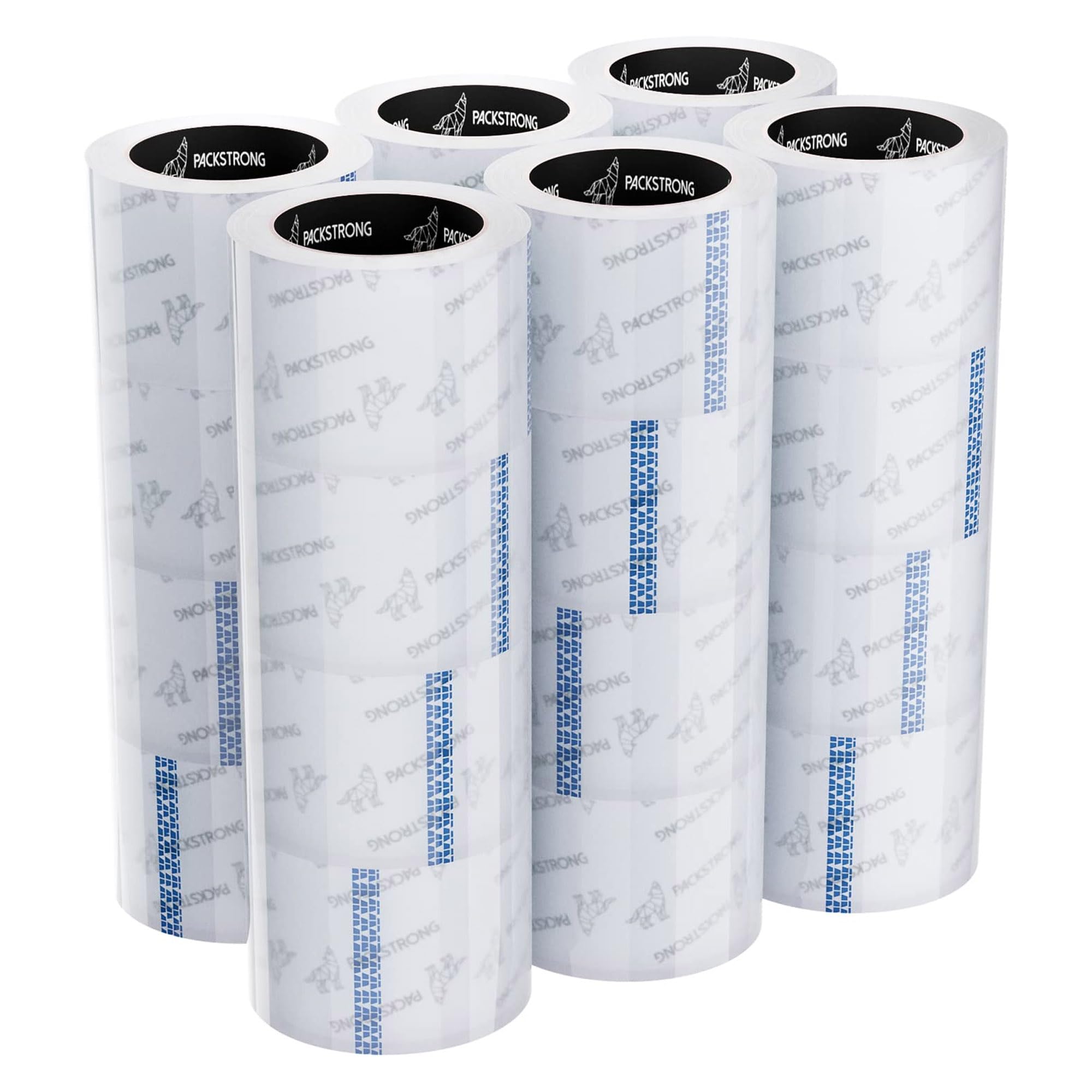 Heavy Duty Packing Tape 24 Rolls - 3 Inch Wide, 2.0 Mil Thick, 110 Yards per Roll - Industrial Strength Clear Shipping Tape with Acrylic Adhesive for Moving, Packaging, Storage & Office Use