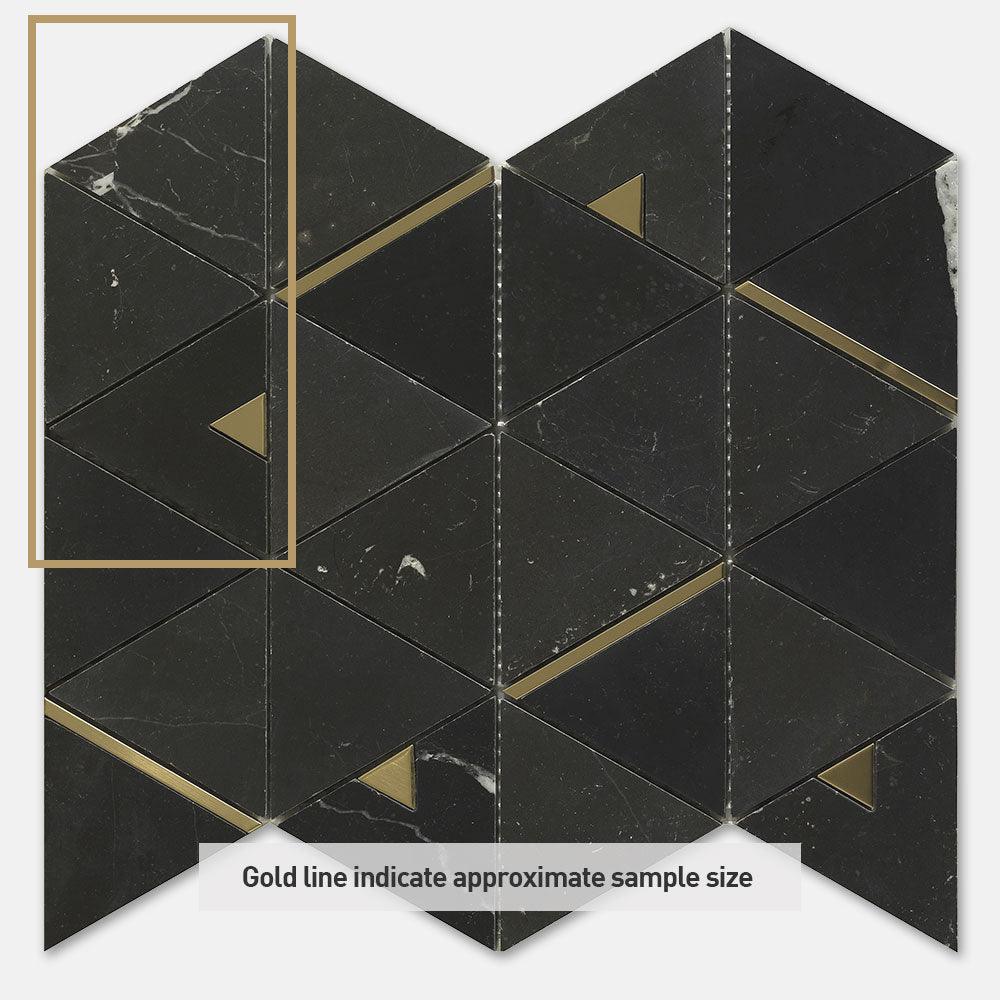 Premium Nero Marquina Honed Marble Mosaic Tile - 12x12 Inch Square Sheets for Kitchen Backsplash, Bathroom Floor & Shower Wall - Black and White Natural Stone Tile for Modern Interior Design