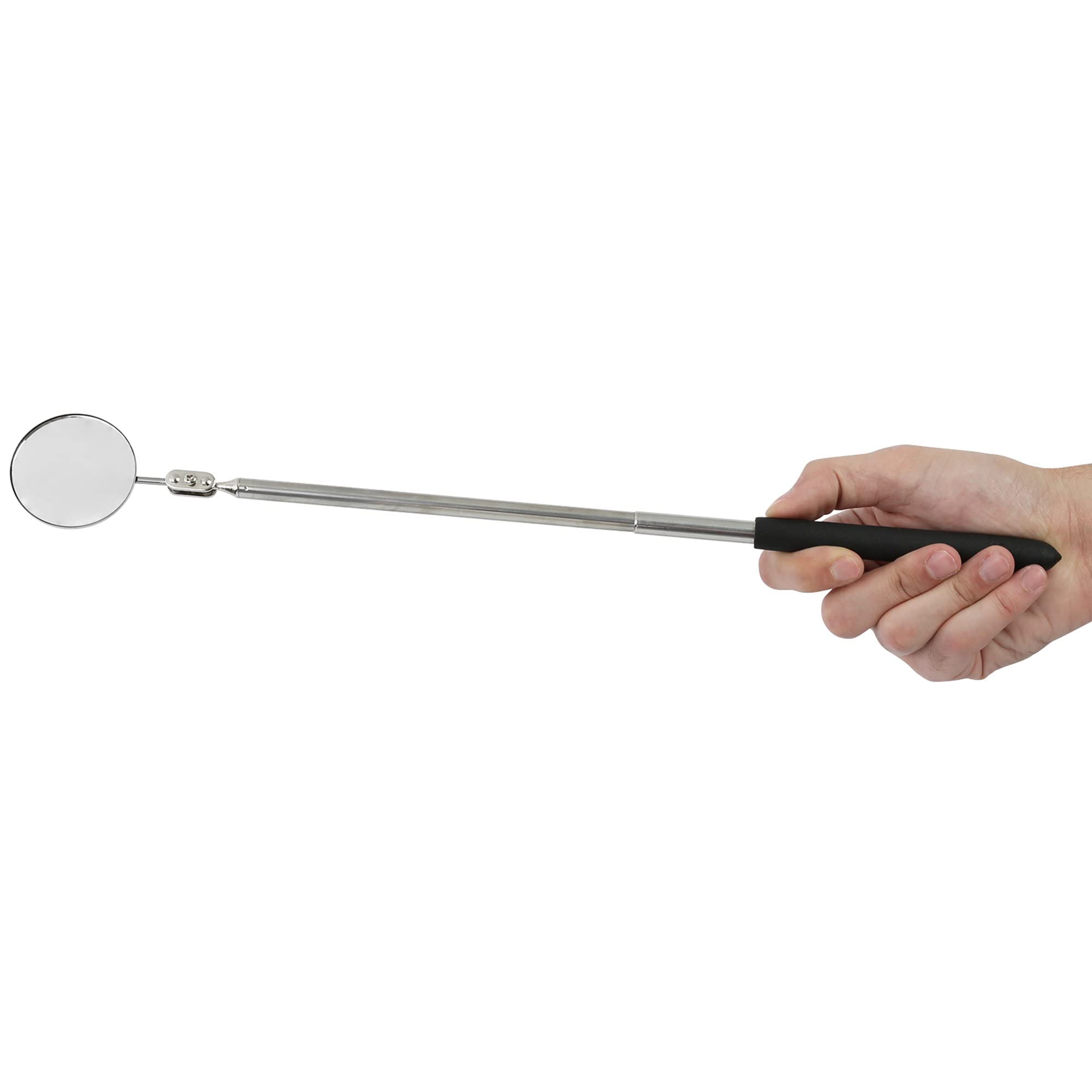 Hyper Tough Inspection Mirror - 360° Swivel & Extendable (8-17.5 Inches) | Perfect for Automotive, HVAC & Home Maintenance