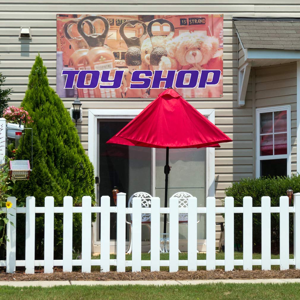 Custom Vinyl Banners for Outdoor Advertising - Weatherproof Industrial Yard Signs with 10 Grommets (60x144 Inches, Orange) - Perfect for Toy Shops, Business Promotion & Event Signage