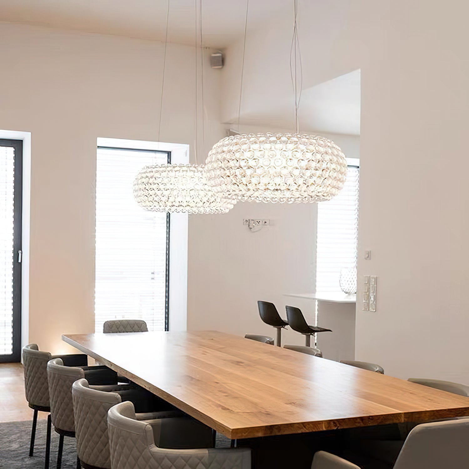 Elegant Caboche Pendant Light - Modern Glass Ceiling Lamp for Dining Room, Kitchen Island & Bedroom Decor