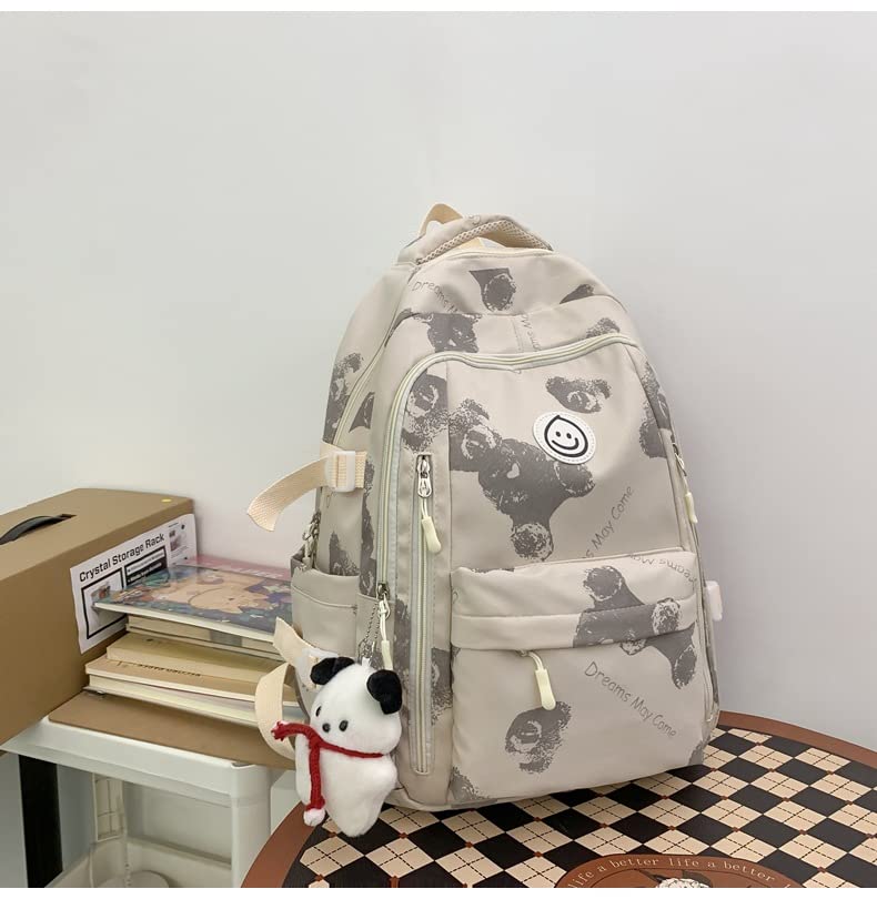 Cute Kawaii Backpack for Girls - Stylish School Backpack for Junior & Middle School Students - Lightweight Durable Bookbag (Black) - Perfect for School, Travel & Everyday Use