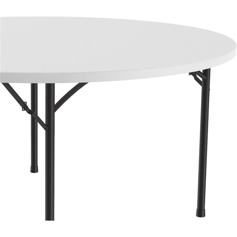 Correll 60x60 Inch Heavy Duty Folding Table - Gray Granite Blow Molded Plastic for Indoor Outdoor Use - Perfect for Parties, Events, Picnics & Camping