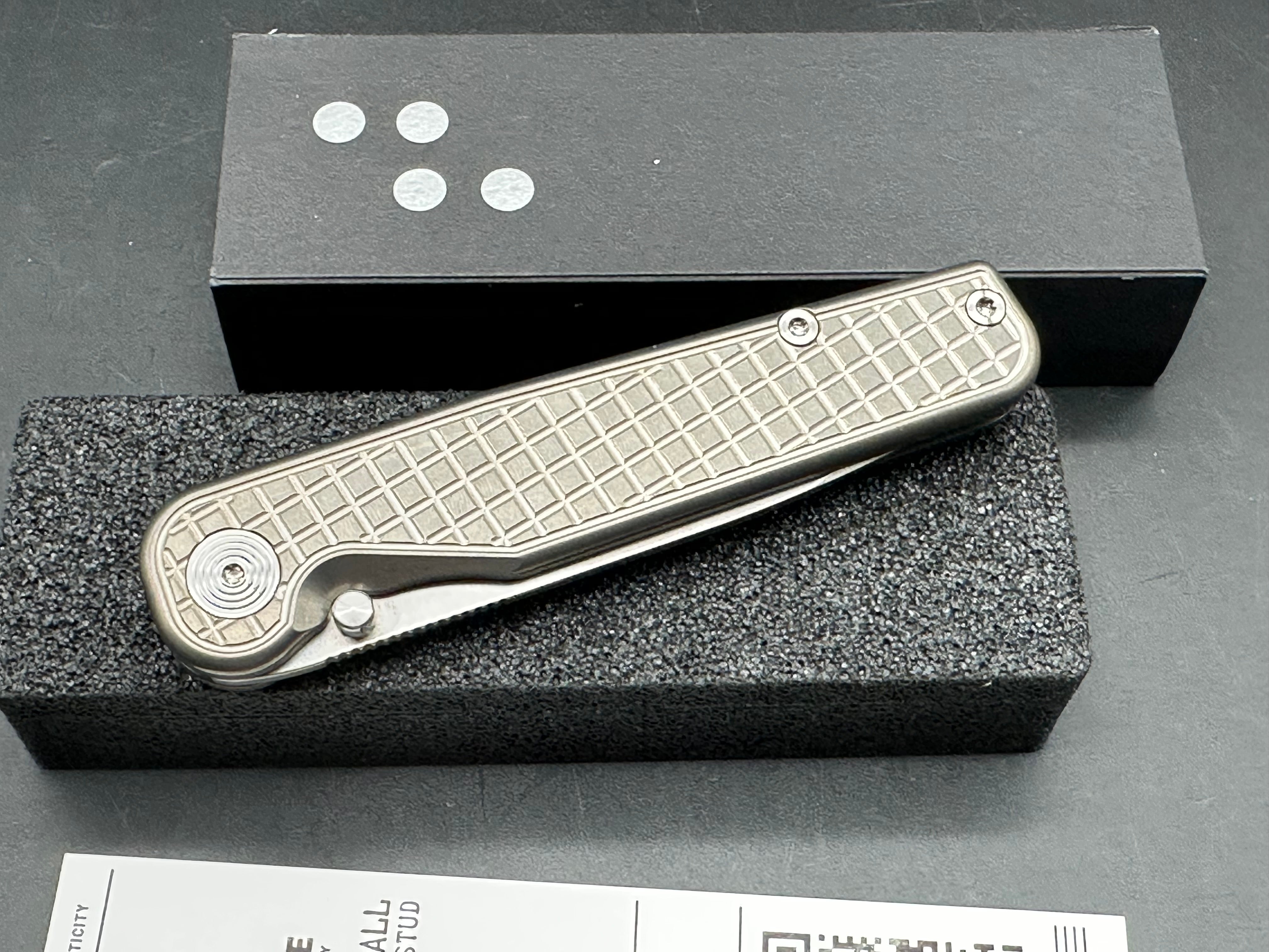 Premium Tactile Rockwall Folder Knife - Darkwash Finish with Monkey Edge FRAG Pattern | EDC Pocket Knife for Outdoor, Camping & Everyday Carry