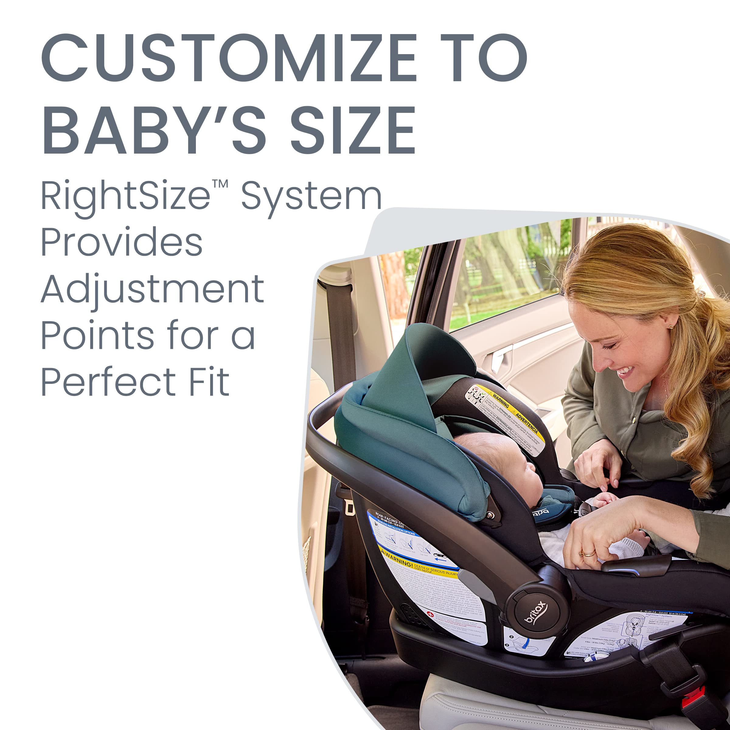 Britax Willow Brook S+ Baby Travel System - Infant Car Seat & Stroller Combo with Alpine Base | ClickTight Safety Technology | SafeWash Insert & Cover in Jade Onyx | Perfect for Newborns, Shopping & Family Outings