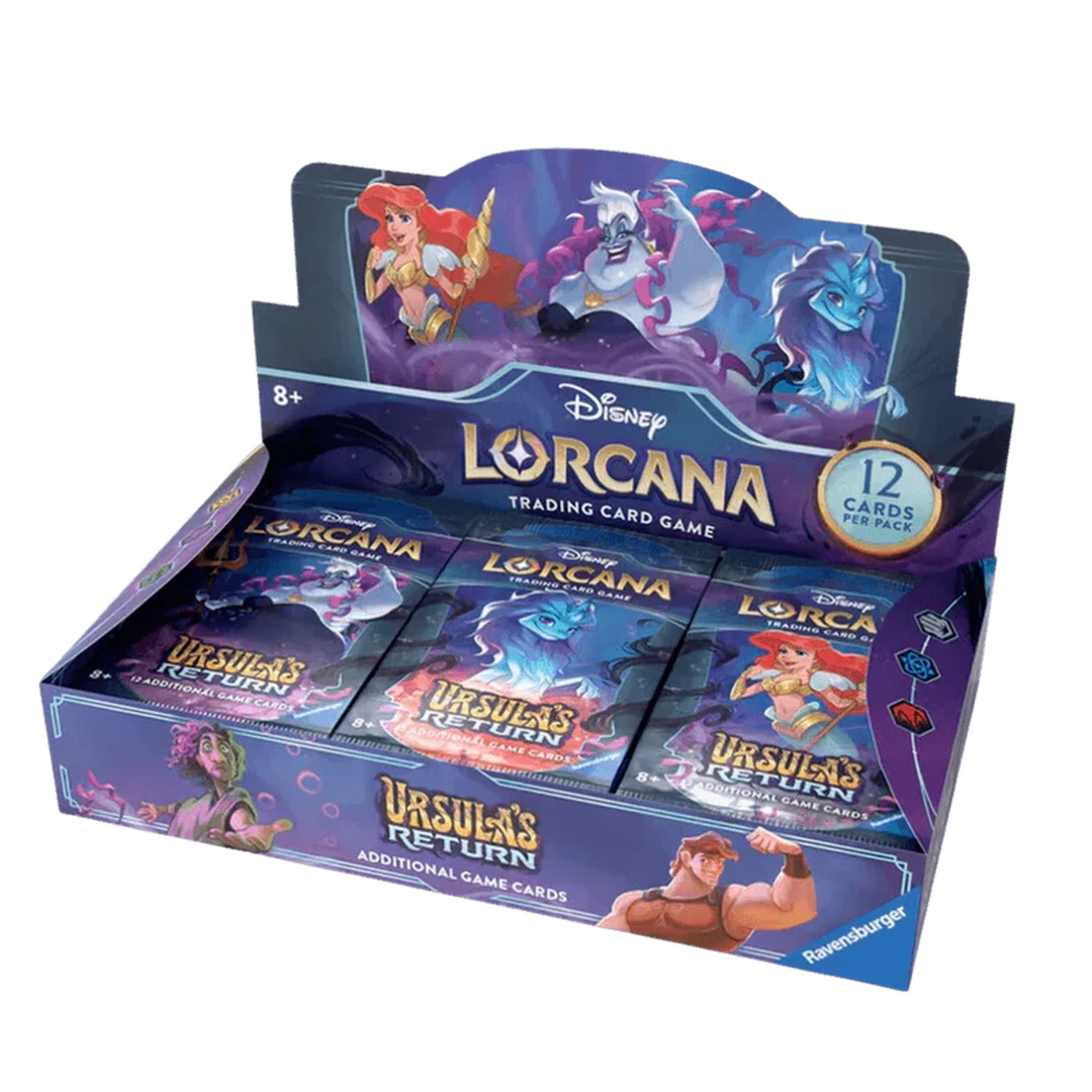 Disney Lorcana TCG: Ursula's Return Booster Box - 24 Packs | Collectible Trading Card Game | Perfect for TCG Players & Disney Fans | Great for Game Nights & Tournaments