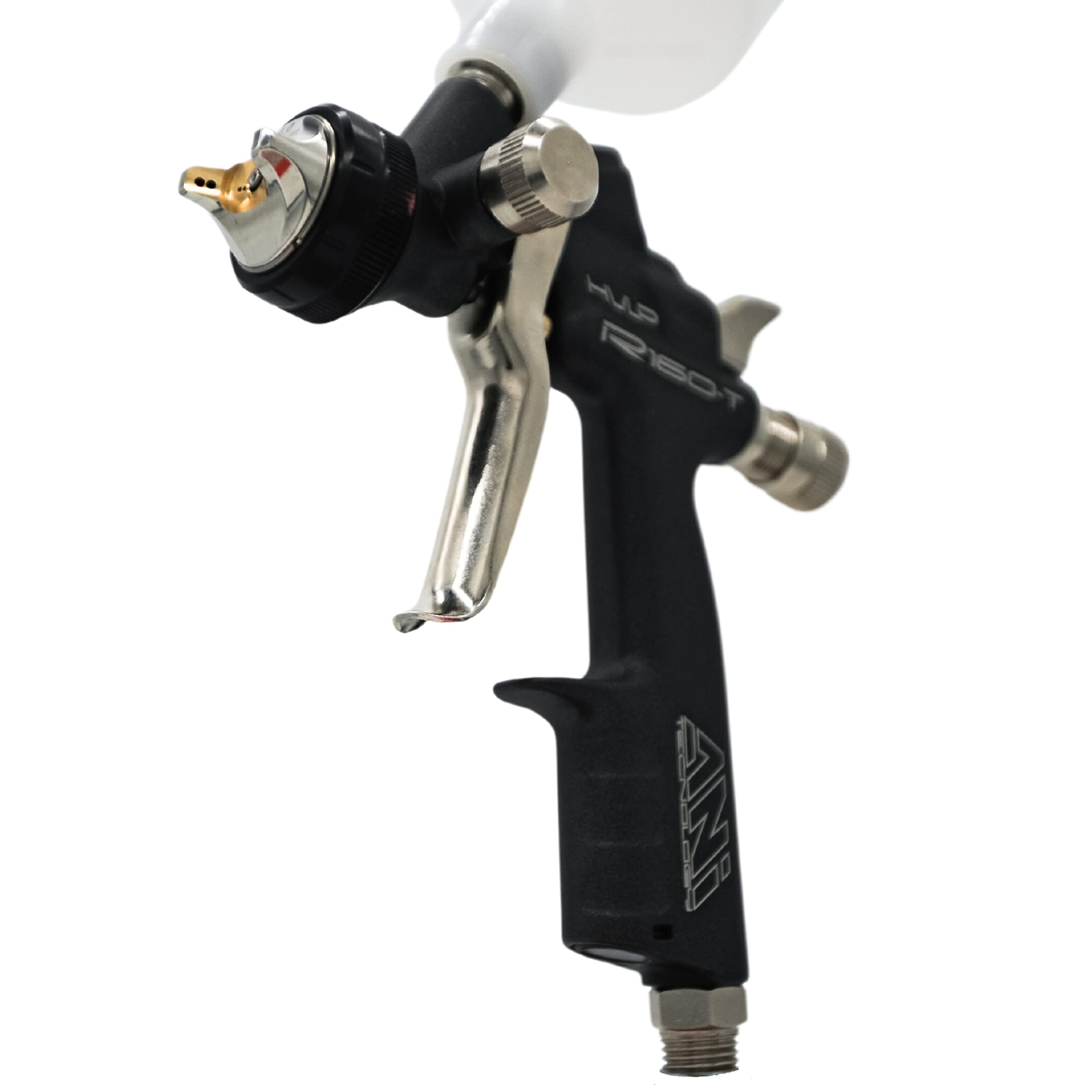 ANI HVLP R160/T 250cc Mini Spray Gun with Nylon Cup (1.2mm Nozzle) - Perfect for Automotive Touch-Ups, Wood Finishing & DIY Projects