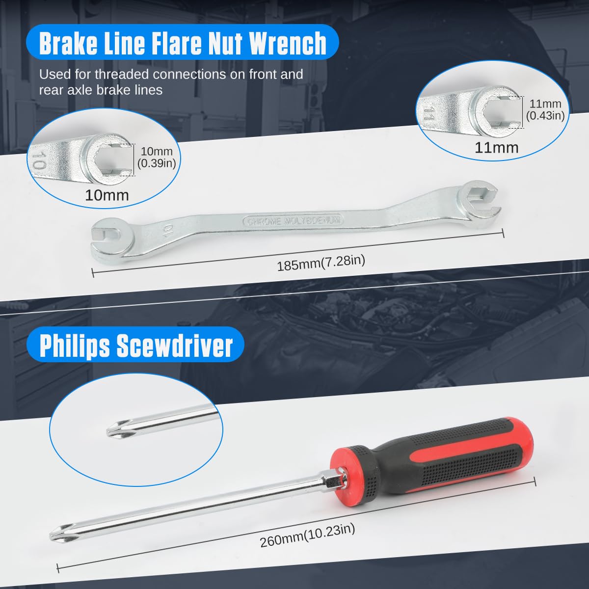 15-Piece Drum & Disc Brake Tool Kit - Labor-Saving Brake Spring Tool, Anti-Rust Brake Installer Remover & Adjusting Tool with Spring Pliers, Compressor & Puller - Perfect for DIY Car Repairs & Professional Auto Maintenance