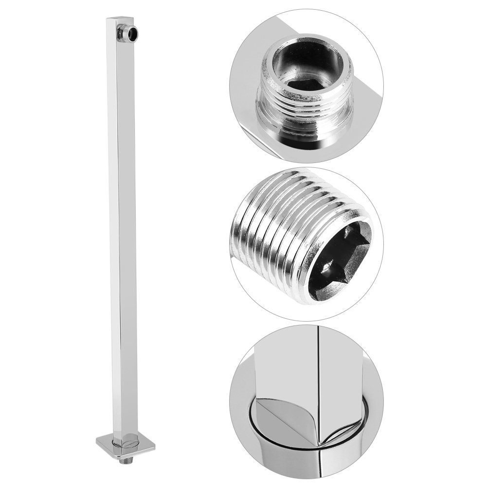 Stainless Steel Shower Extension Arm 60cm/23.62in - Adjustable Wall Mounted Shower Arm for Bathroom, Handheld Showerhead & Rainfall Shower - Perfect for Small Bathrooms, RV & Camping Use
