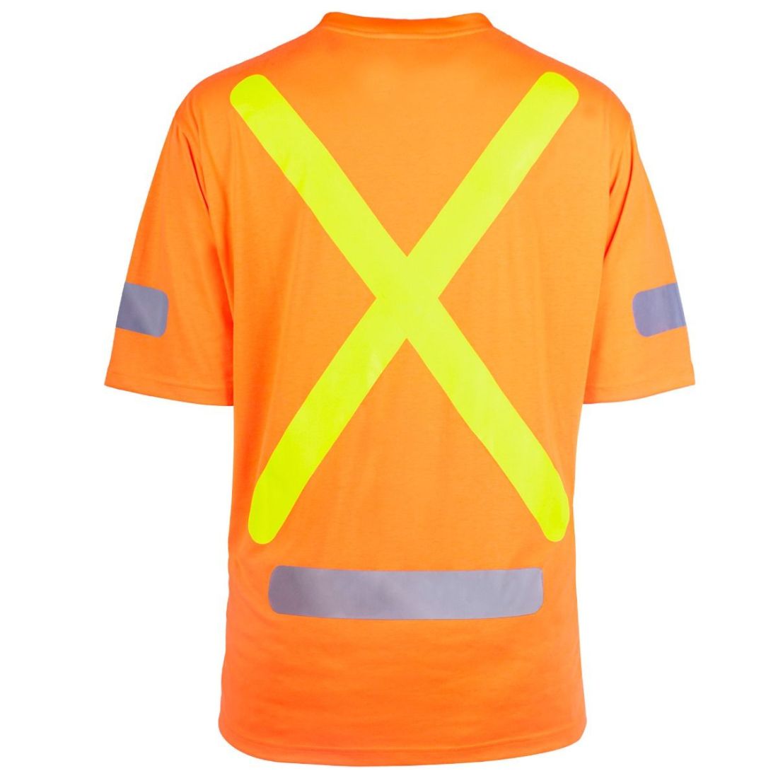 Terra Hi-Visibility Short Sleeve Cotton Work Shirt 116619 - Orange Safety Shirt for Construction, Road Work & Outdoor Labor