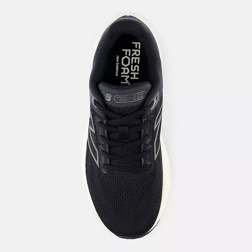 New Balance Women's Fresh Foam X 860v14 Running Shoes - D Width, Black/Phantom/Angora - Stability & Cushion for Long Distance Running, Jogging, and Workouts