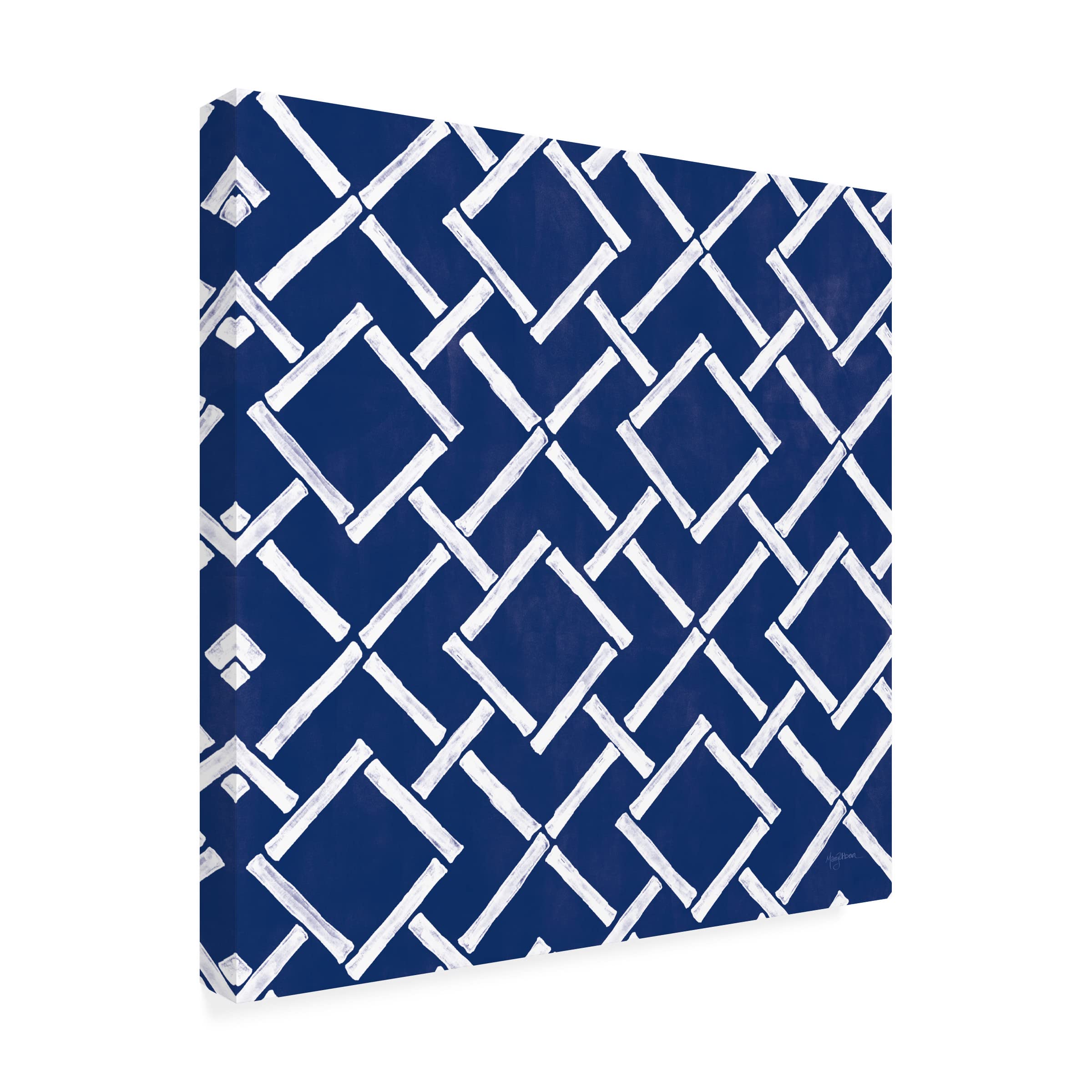 Trademark Fine Art 'Everyday Chinoiserie Pattern IA' Canvas Wall Art by Mary Urban - Elegant Asian-Inspired Home Decor for Living Room, Bedroom & Office