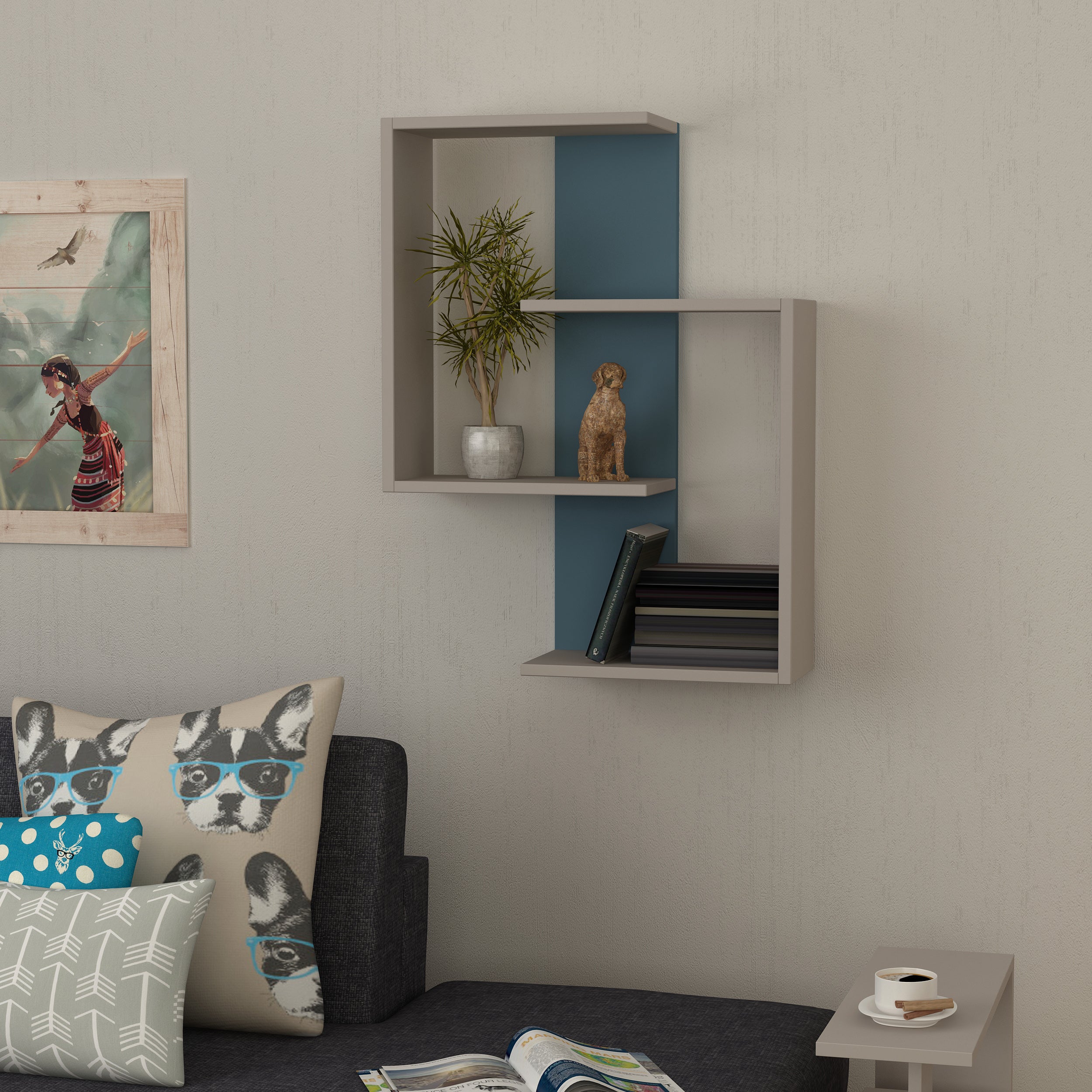 Arbor Wall Shelf - Floating Wooden Shelves for Home Decor, Books & Plants | Perfect for Living Room, Bedroom & Bathroom Storage