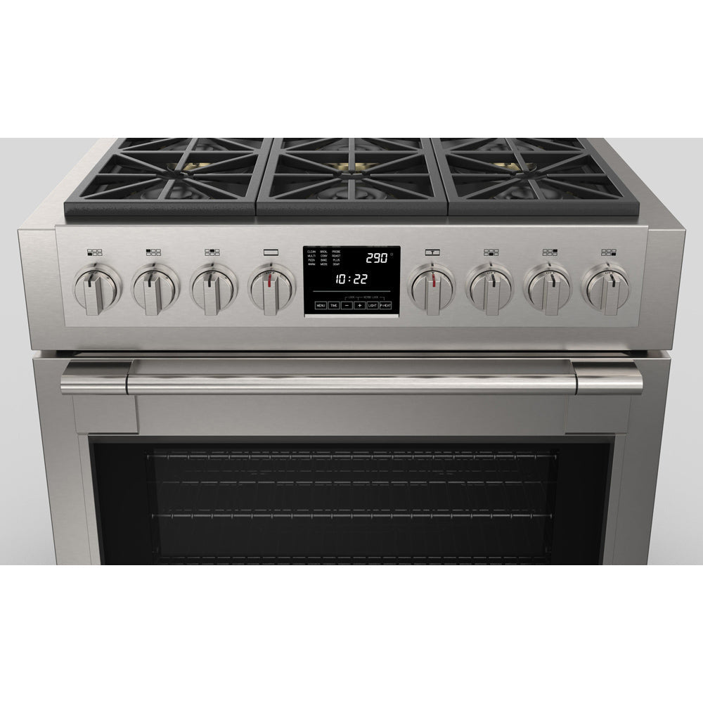 Fulgor Milano 36-Inch 600 Series Dual Fuel Range with 6 Burners - Stainless Steel Professional Gas Stove & Electric Oven (Model F6PDF366S1) - Perfect for Gourmet Cooking & Large Family Kitchens