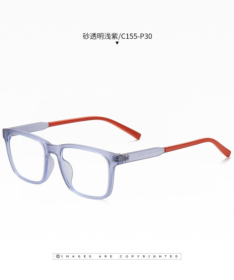 Bclear Kids Square Full Rim Silica Titanium Eyeglasses WD5105 - Durable & Lightweight Children's Glasses for School, Reading & Daily Wear