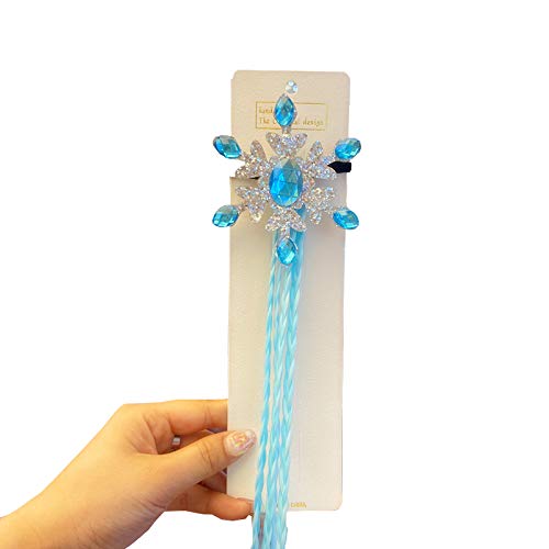 Snowflake Hair Clips for Girls - Princess Hair Bows for Parties, Christmas, Weddings & Dress Up - Sparkling Hair Accessories for Kids & Teens (Set of 6) - Perfect for Birthday Celebrations, Pageants & Holiday Events
