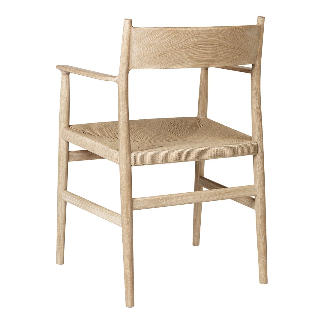 Arv Dining Armchair with Paper Cord Seat - Modern Woven Chair for Kitchen, Dining Room & Patio - Comfortable & Stylish Home Furniture