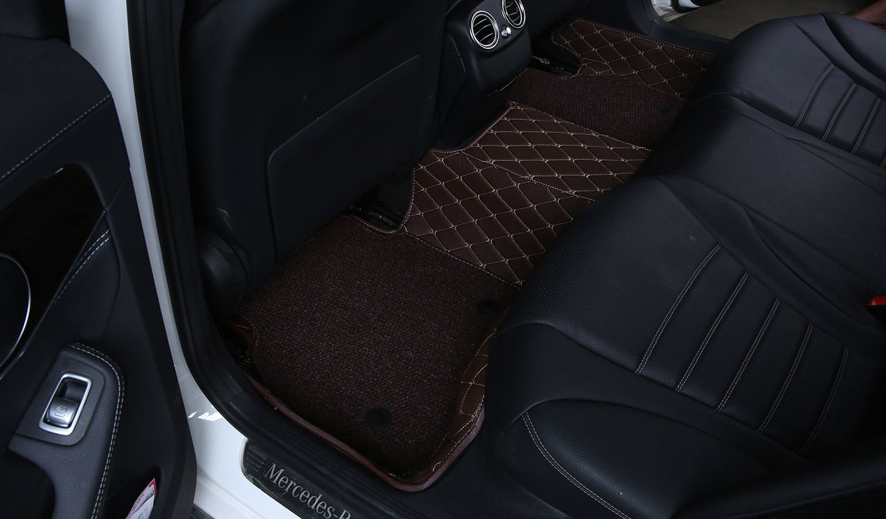 Custom Fit Double Layer Full Coverage Floor Mats for 2007-2016 Cadillac Escalade (6 Seater with 2 Seats in Second Row) - Coffee Brown - All-Weather Protection & Easy Cleaning - Perfect for Family Road Trips, Daily Commutes, and Outdoor Adventures