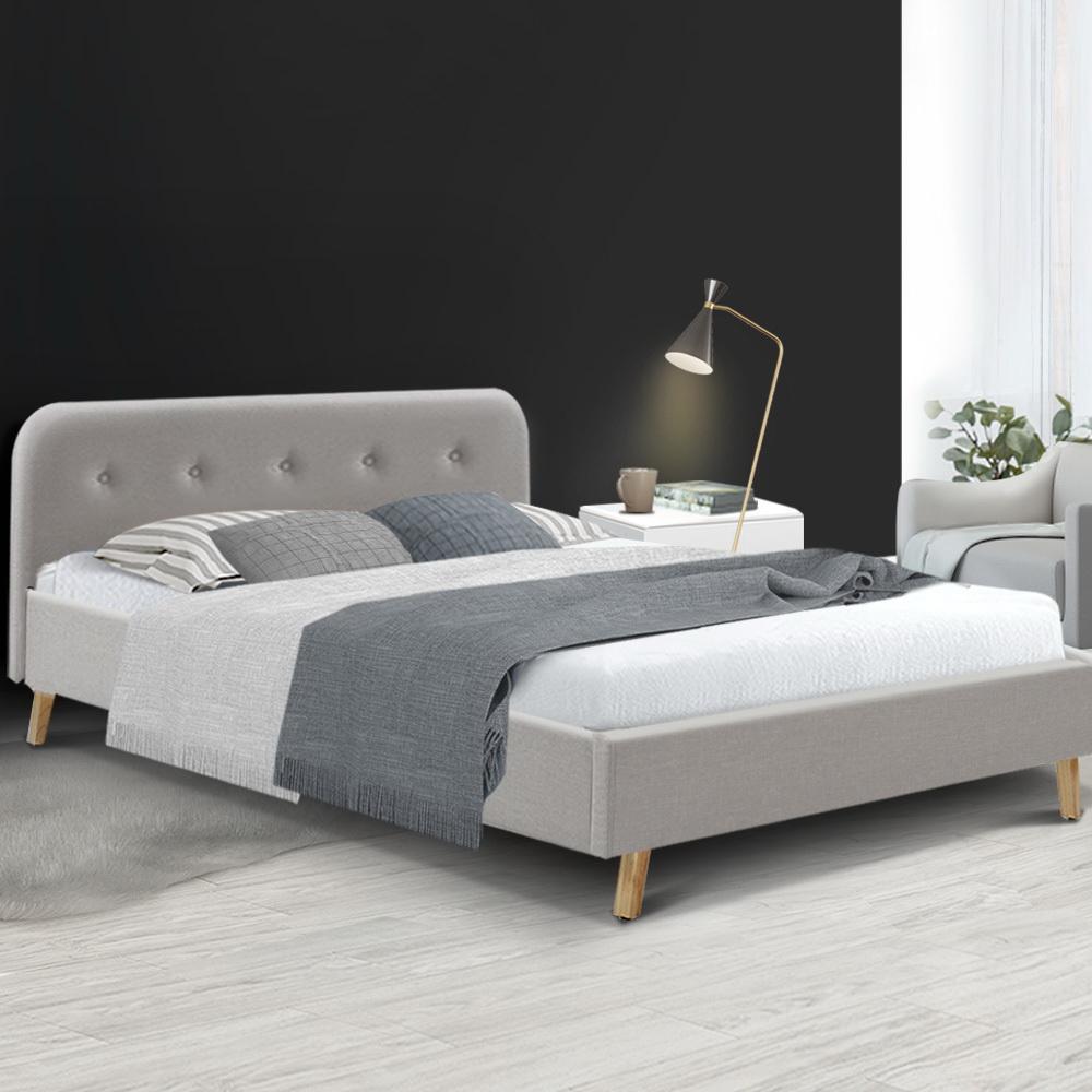 Tarcoola Bonnell Spring Mattress - Medium Firm Support, Double Pack (Beige & Gray) for Bedroom, Guest Room, or Dormitory Use