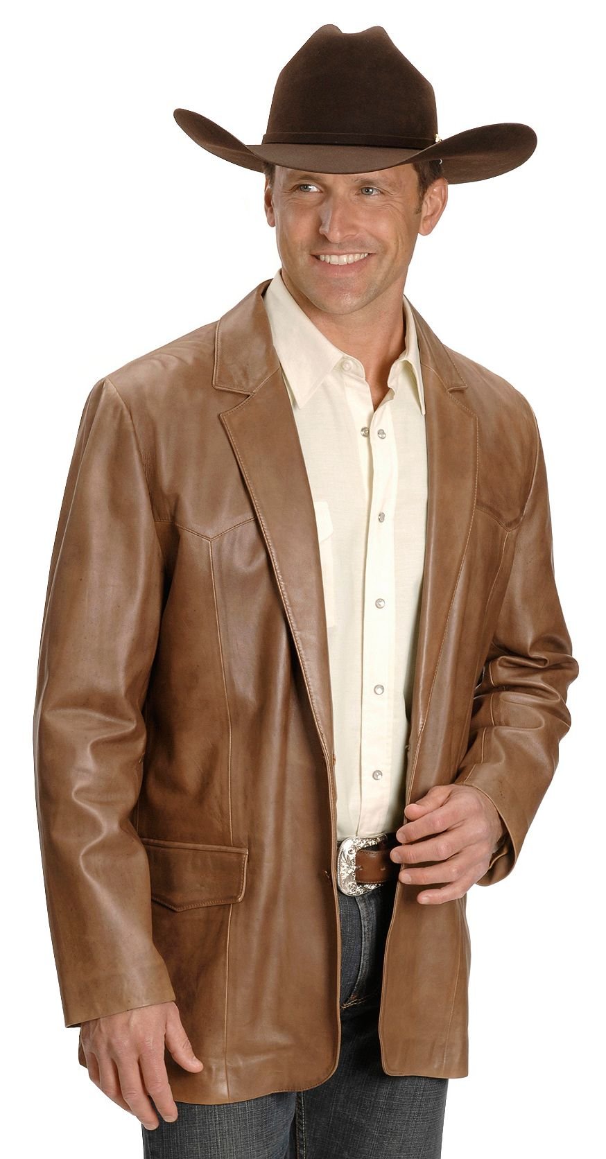 Scully Men's Big & Tall Lamb Leather Blazer Jacket - Premium Soft Genuine Leather Coat for Formal & Business Occasions - Office, Wedding & Special Events