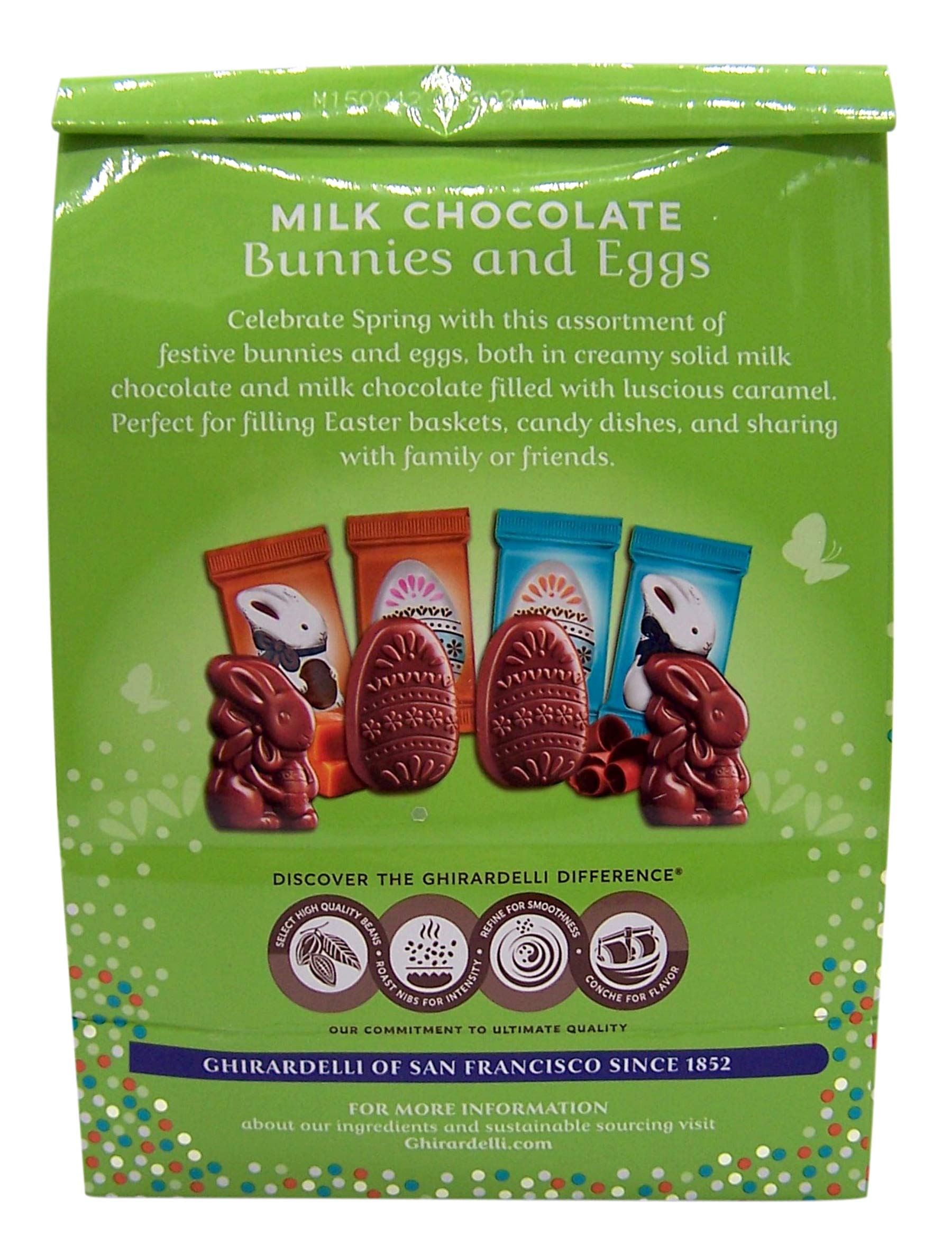 Ghirardelli Milk Chocolate Bunnies & Eggs - Premium Easter Chocolate Gifts for Kids & Adults - Perfect for Easter Baskets, Party Favors & Holiday Treats