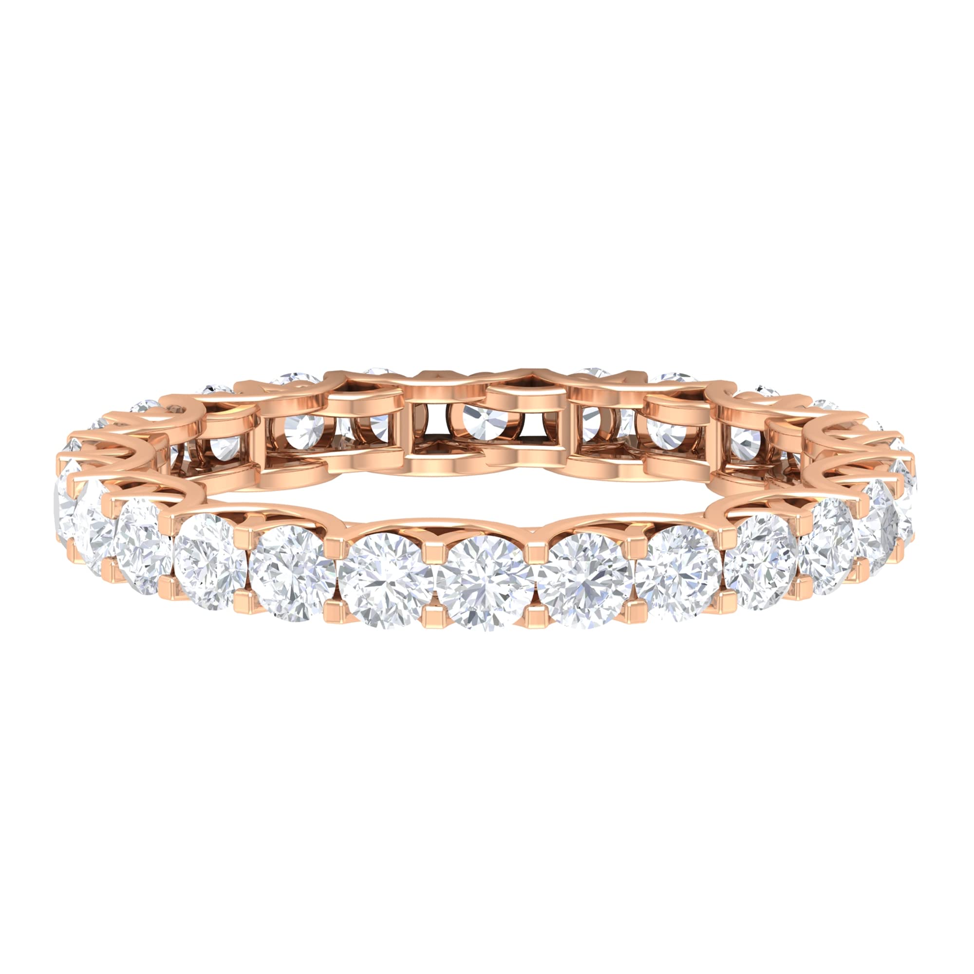 1.50 CT Certified Zircon Eternity Ring for Women - 14K Solid Gold Cubic Zirconia (CZ) Wedding Band - Perfect for Anniversary, Engagement & Special Occasions
