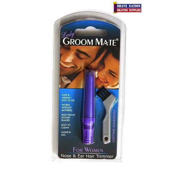 Lady Groom Mate Nose & Ear Hair Trimmer for Women - Painless Personal Grooming Tool for Eyebrows, Nose & Ears - Perfect for Travel & Daily Hygiene