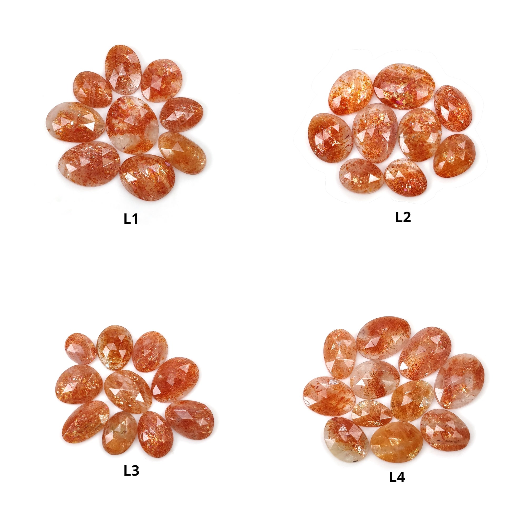 Natural Untreated Chatoyant Orange Sunstone Gemstone - Rose Cut, Unique Uneven Shape for Jewelry Making & Healing Crystals | Perfect for Necklaces, Rings & Spiritual Energy Work