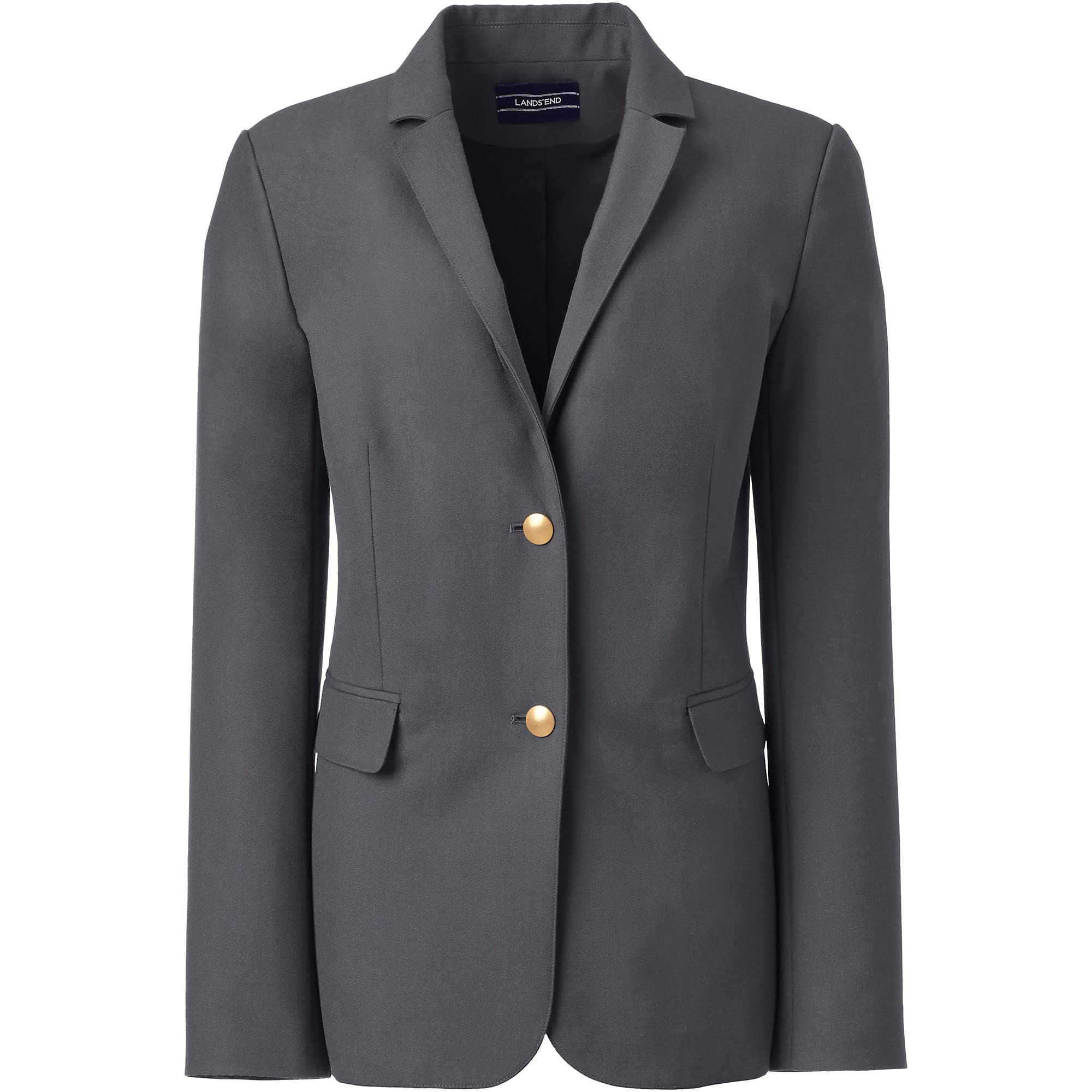 Lands' End Women's Hopsack Blazer - Classic School Uniform Jacket for Professional & Academic Wear | Office, Classroom & Formal Occasions