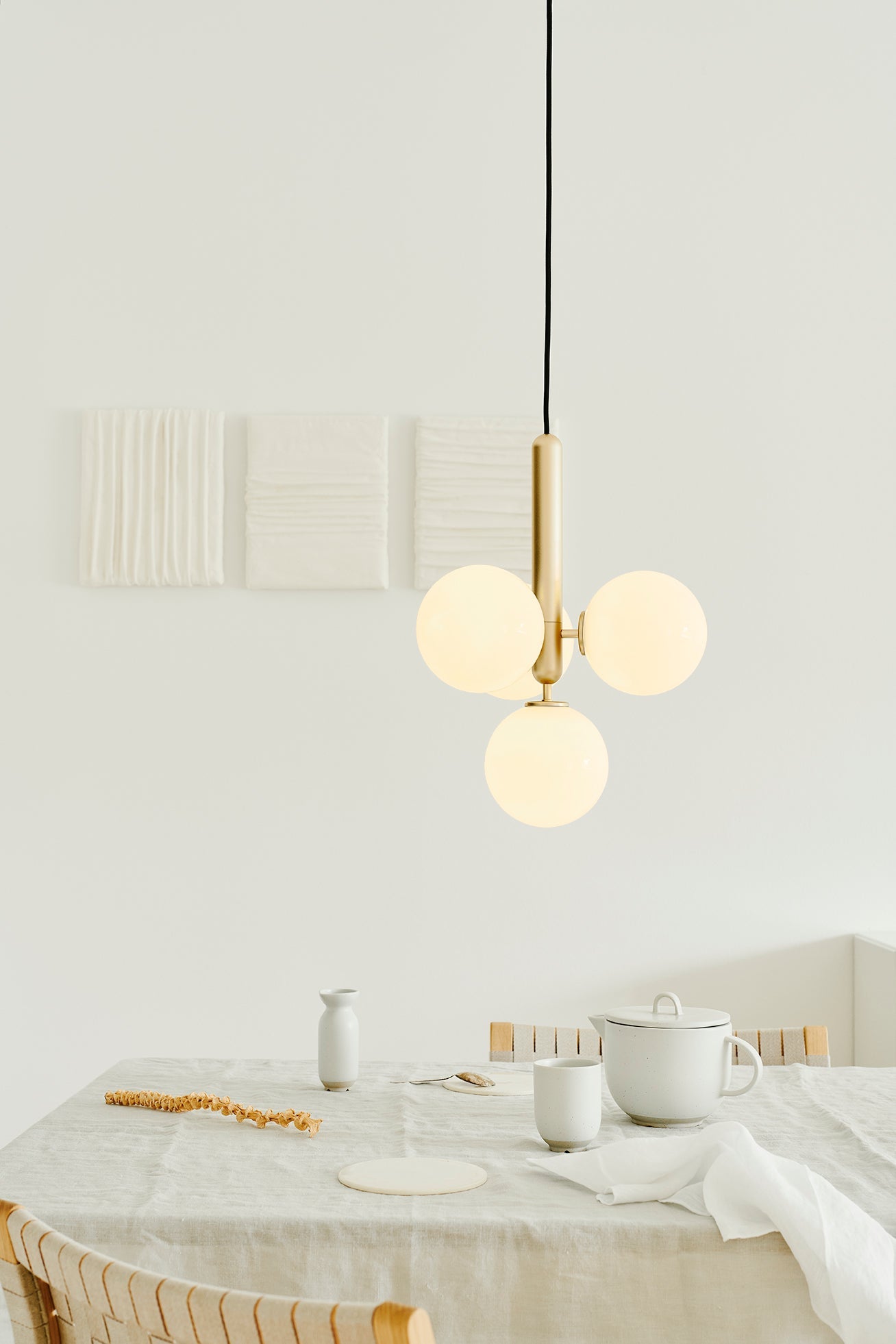 Elysian Glow Pendant Swag Light - Modern Adjustable Hanging Chandelier for Bedroom, Living Room & Dining Room Decor | Dimmable LED Lighting Fixture for Home & Office