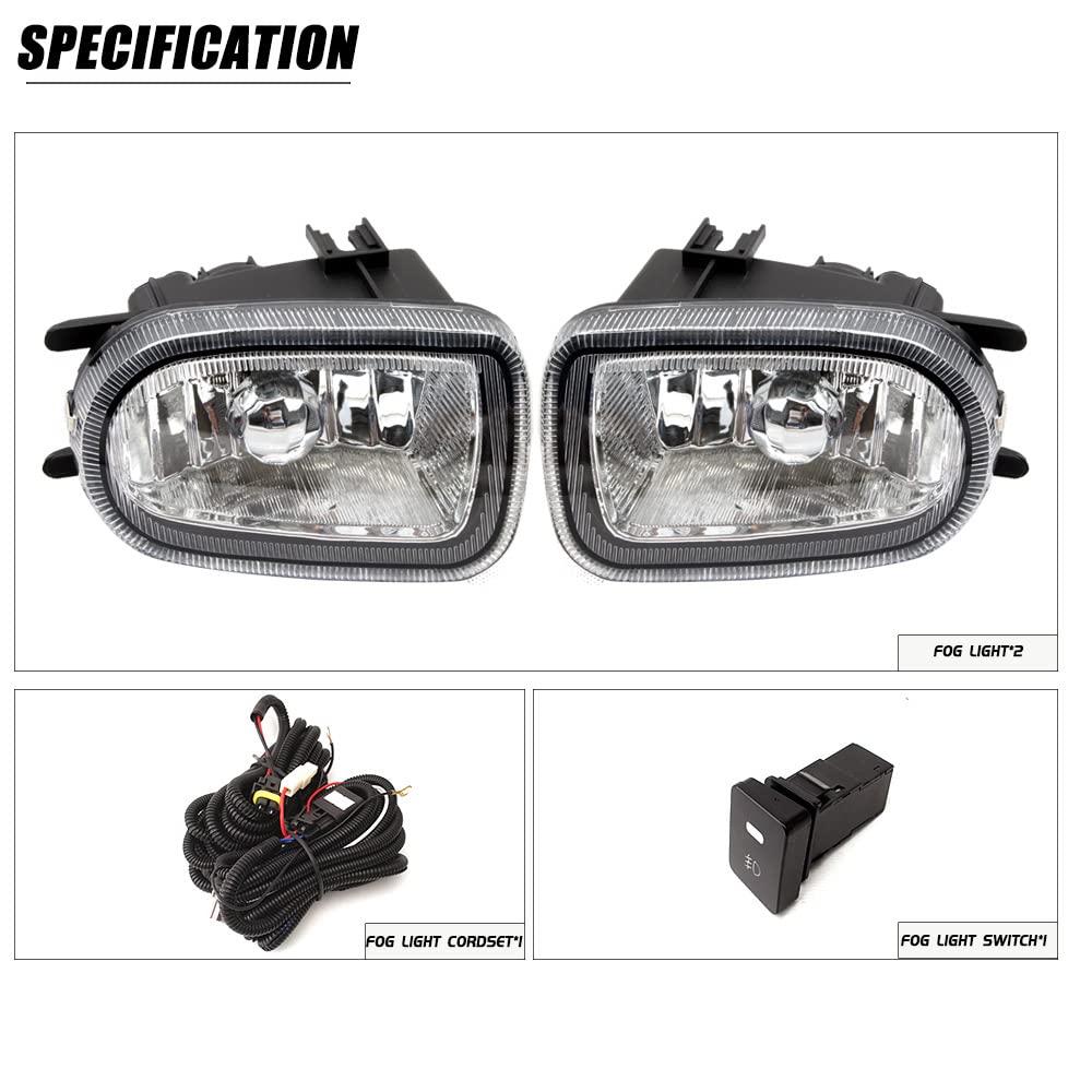 Nissan Sunny/Sentra N16 1999-2002 Front Bumper Fog Lights Kit - Replacement Driving Lamps Assembly for Improved Visibility in Rain & Fog