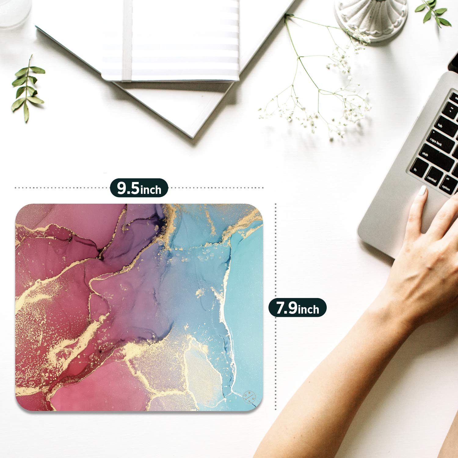 Oriday Large Gaming Mouse Pad with Inspirational Quotes - Non-Slip Rubber Base, Smooth Surface for PC/Laptop - Motivational Office Desk Mat for Work & Gaming (Purple & Blue) - Perfect for Gamers, Programmers & Office Workers
