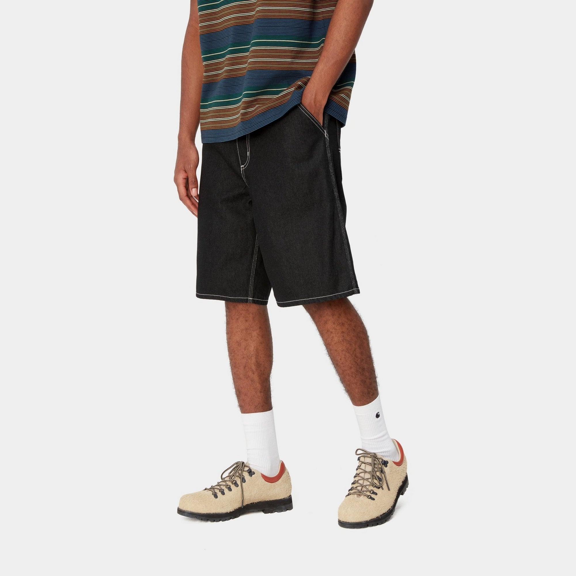 Simple Short Denim Jeans | Black (One Wash) - Casual Wear for Men & Women, Perfect for Everyday Outfits and Summer Styling