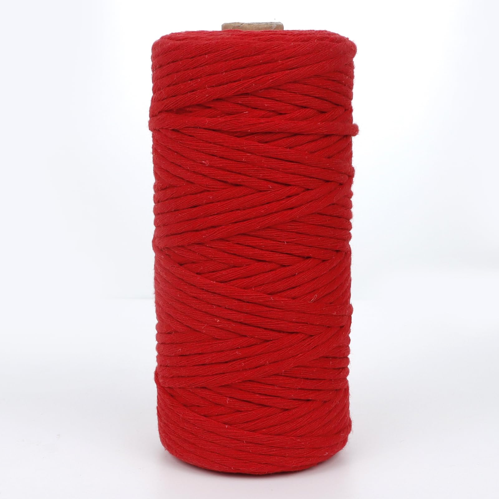 4mm Single Strand Macrame Cord - 110 Yards Black Natural Cotton Rope Yarn for Wall Hangings, Plant Hangers, DIY Crafts & Home Decor | Perfect for Bohemian Decor, Handmade Jewelry & Macrame Projects