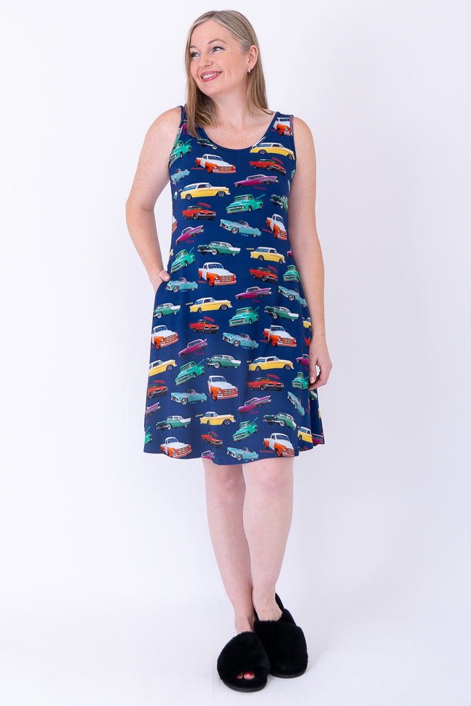 Evangeline 1950s Vintage Style Bamboo Dress - Retro Swing Dress for Women, Perfect for Parties, Dances & Special Occasions