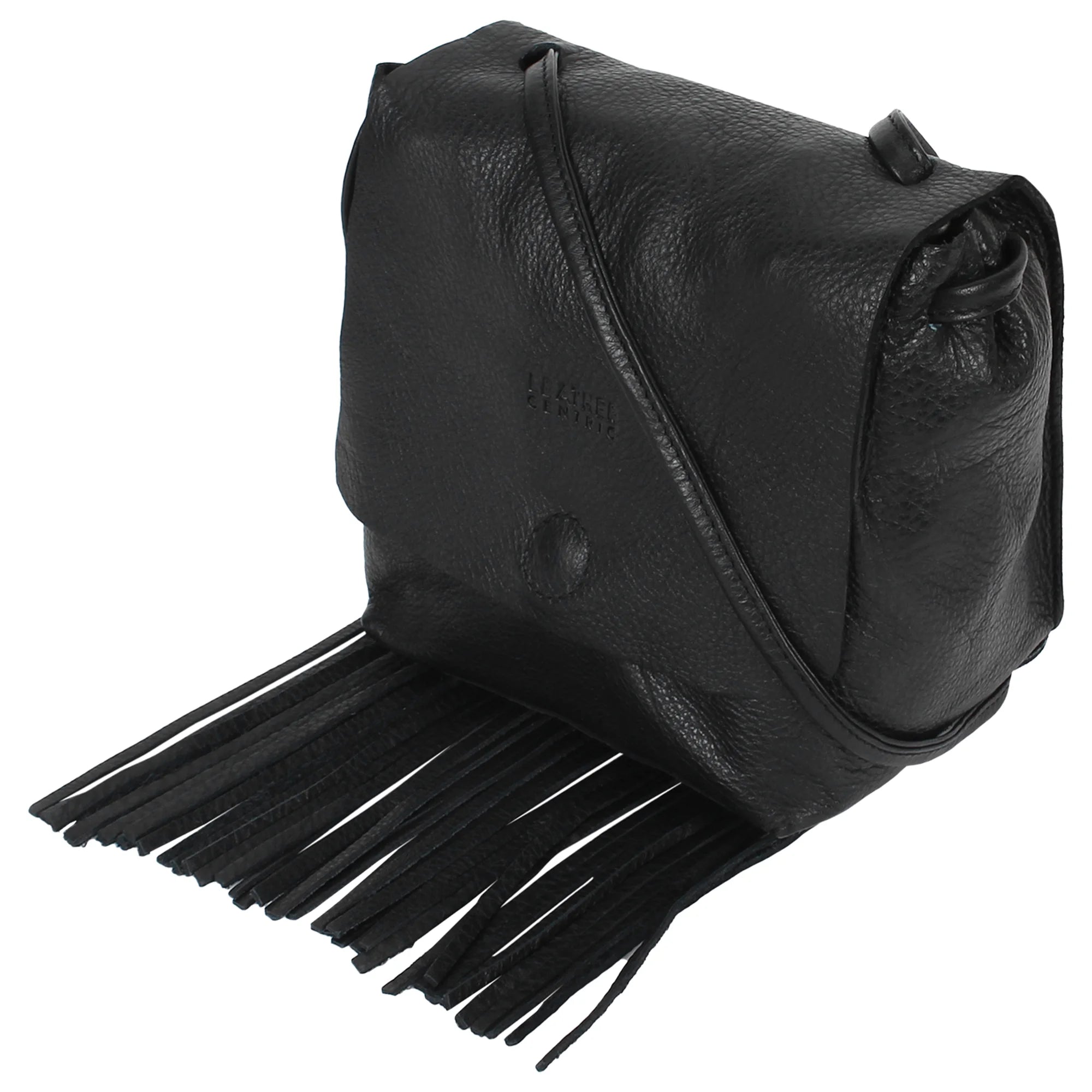 Boho Leather Fringe Crossbody Bag for Women with Tassel - Small Black Handbag Purse for Everyday Use, Travel & Festival Accessories