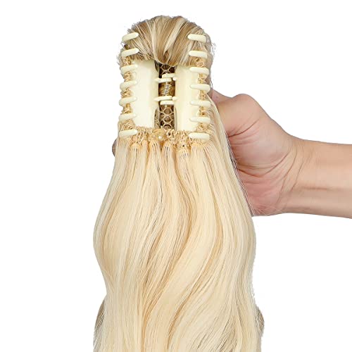 Clip-in Ponytail Hair Extension with Claw Clip - Natural Looking Hairpiece for Instant Volume & Length - Perfect for Parties, Weddings & Everyday Styling