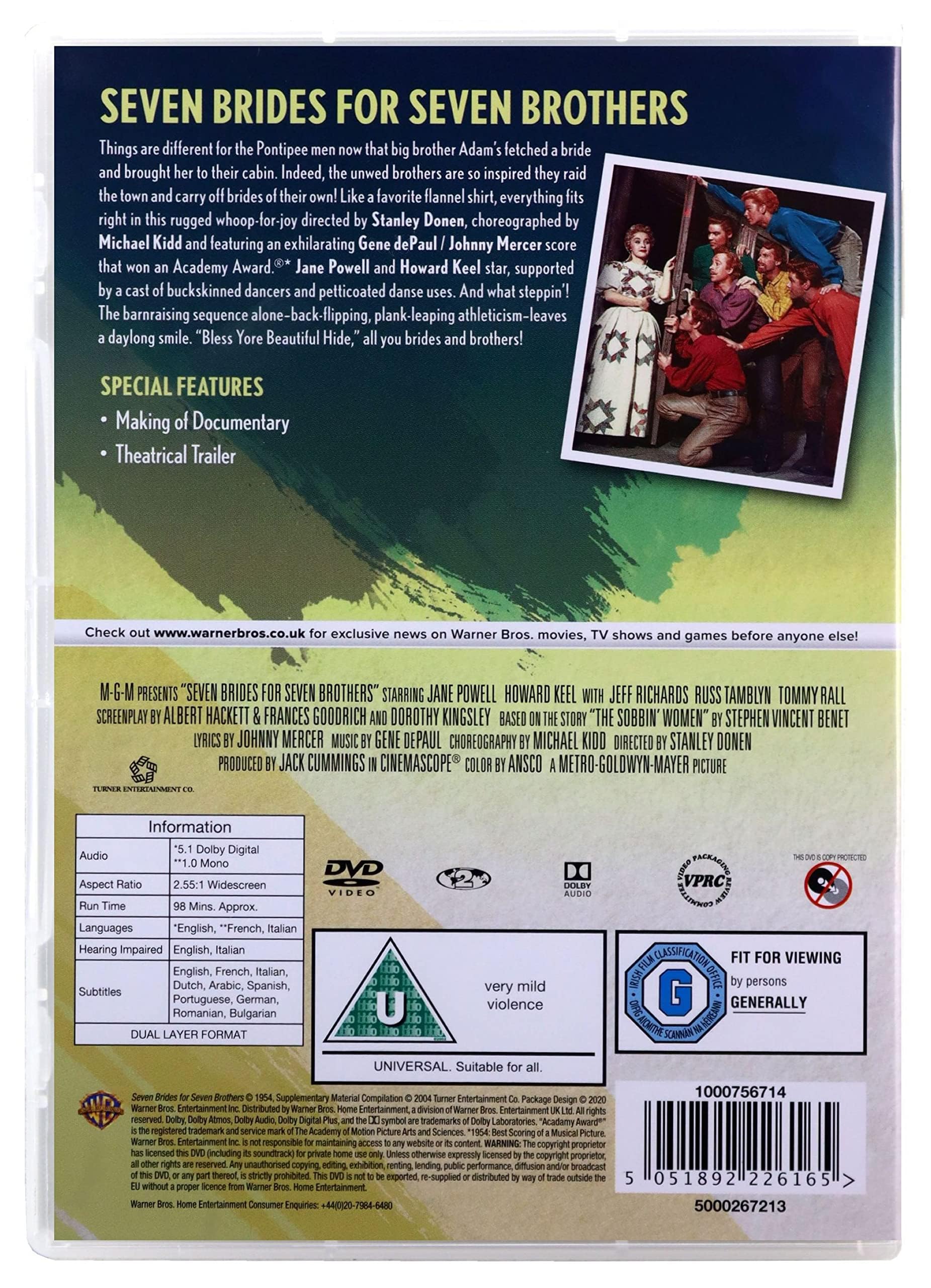 Seven Brides for Seven Brothers DVD (2020) | Classic Musical Romance Film | Perfect for Movie Nights & Family Entertainment