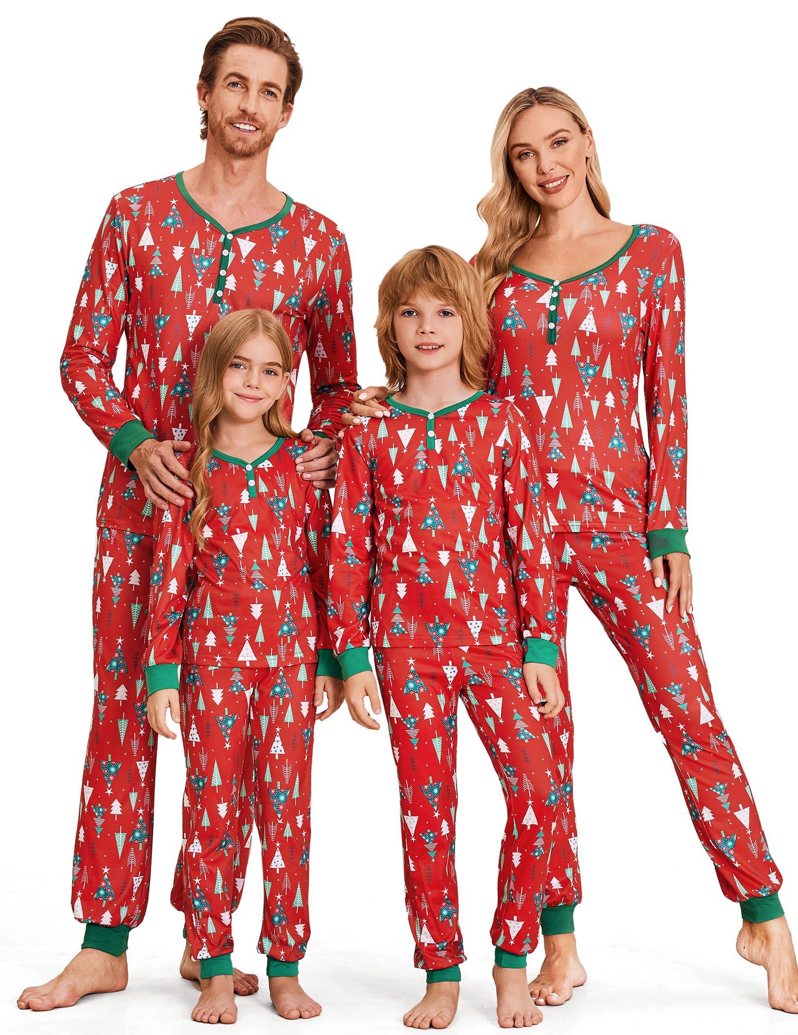 Ekouaer Family Matching Christmas Pajamas Set - Women's Men's Kids Holiday Sleepwear, Long Sleeve PJs, Cozy Lounge Outfits | Perfect for Family Photos, Christmas Morning & Festive Gatherings