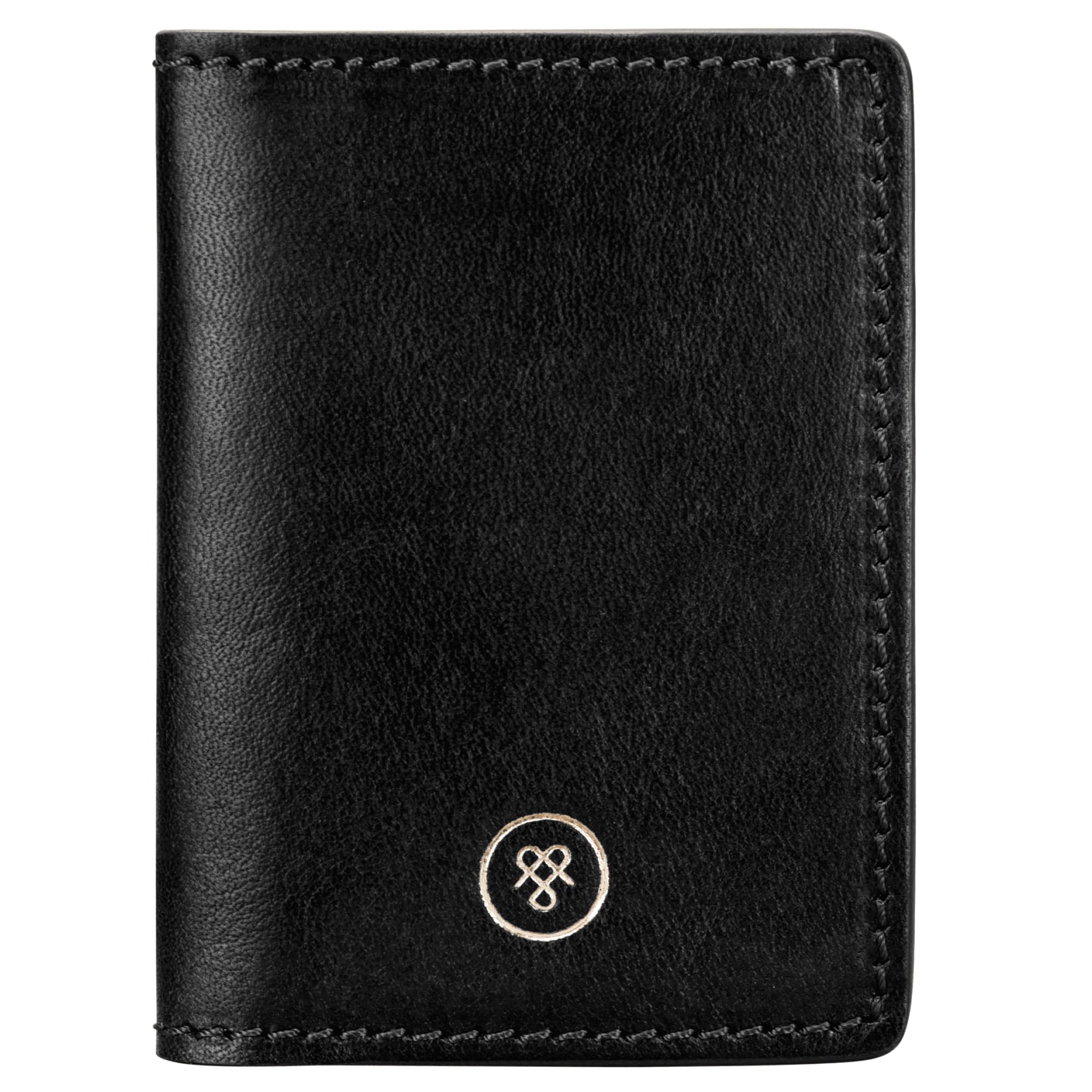 Premium Italian Leather Travel ID Card Holder Wallet for Men & Women - Slim RFID Blocking Wallet - Luxury Vallata Black - Perfect for Business Travel & Everyday Use