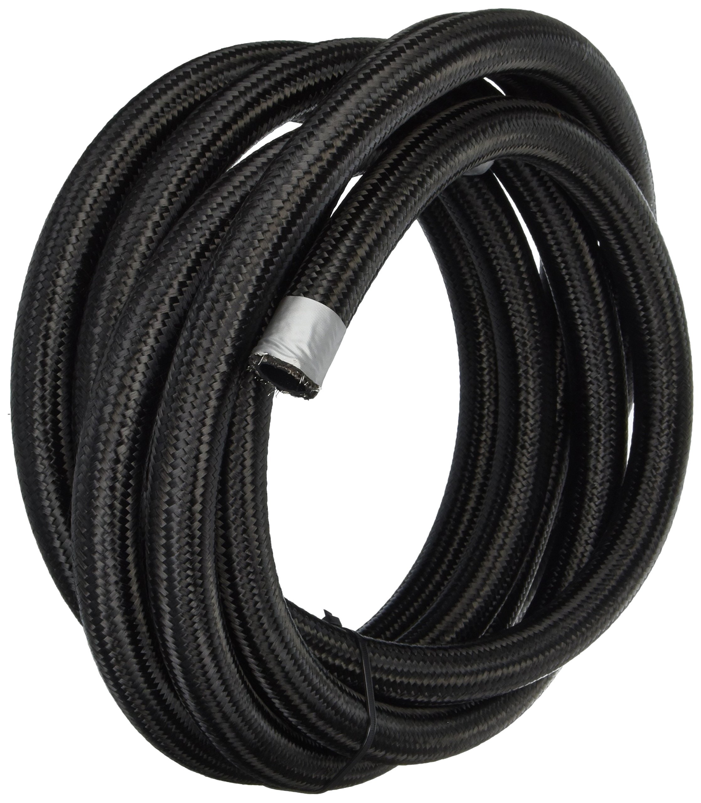 Fragola 842016#16 Black Nylon Race Hose - High Performance Fuel Line for Racing Cars, Hot Rods & Custom Automotive Applications
