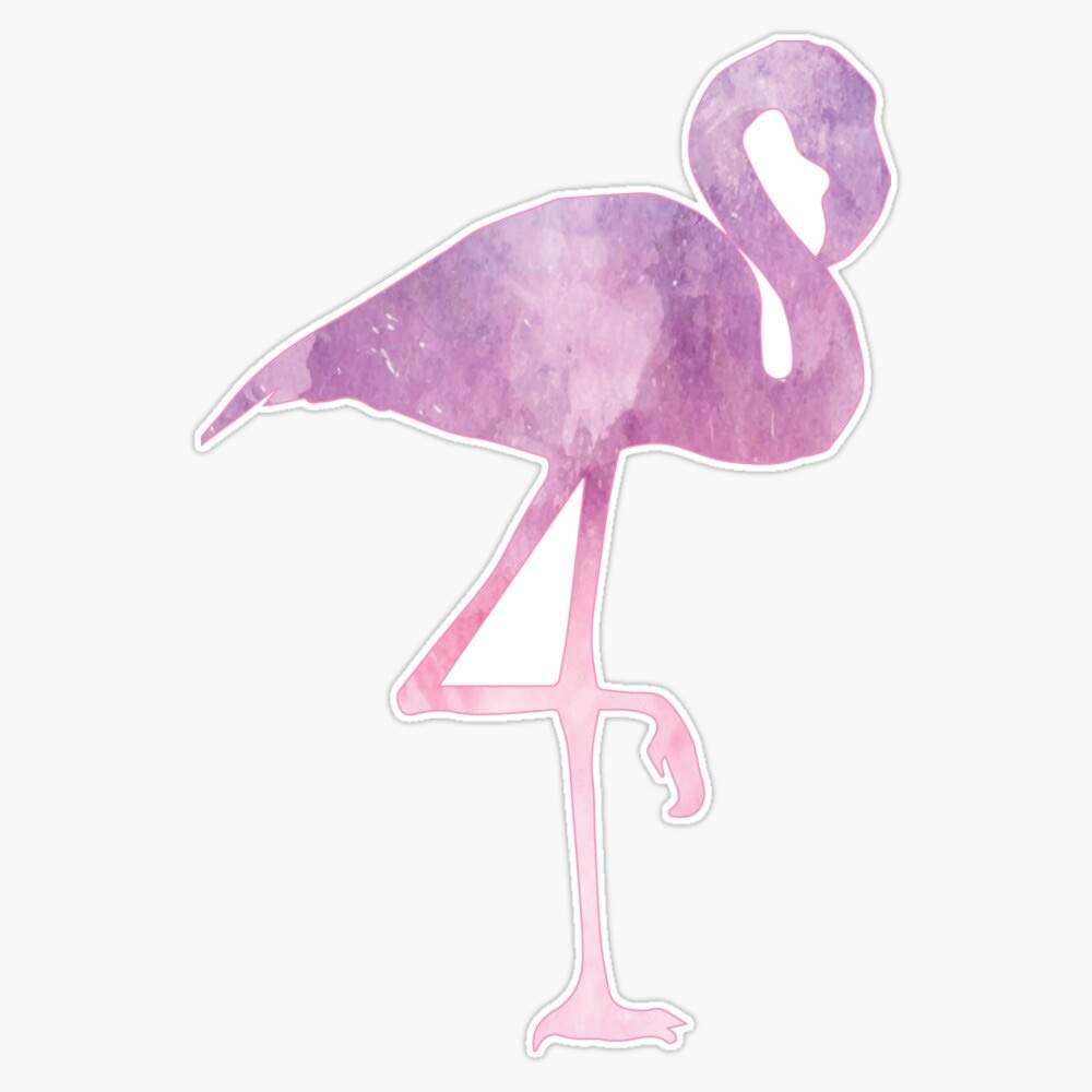 Premium Waterproof Flamingo Watercolor Vinyl Sticker - 5