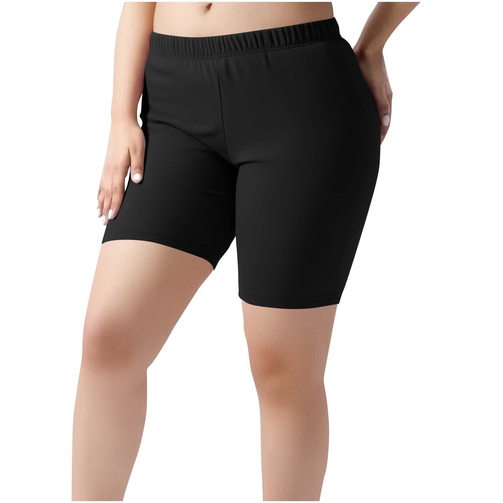 Plus Size Yoga Shorts for Women - Lightweight Biker Shorts for Workout & Summer