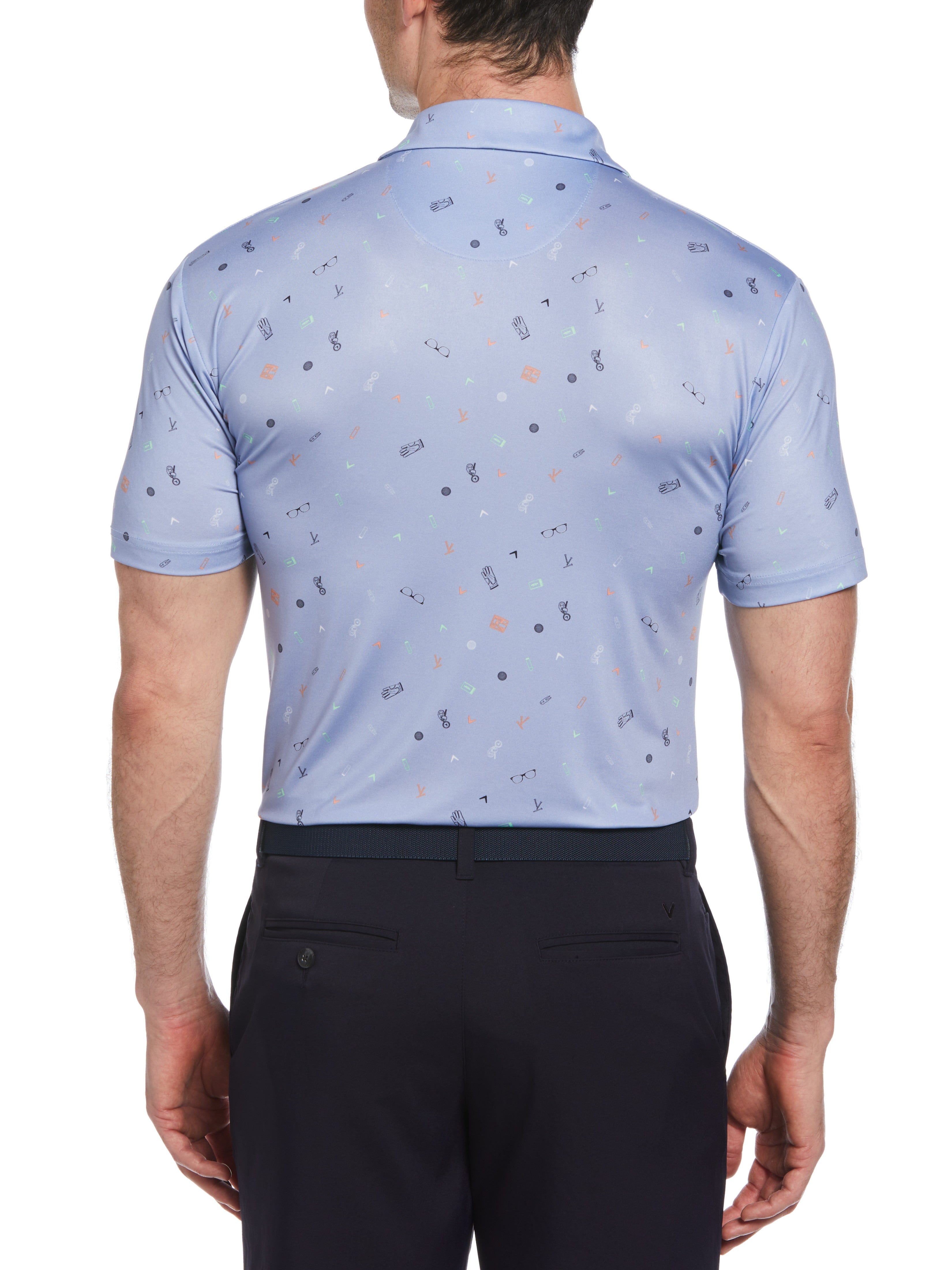 Men's Golf Polo Shirt with Essentials Print - Comfortable & Stylish for Golfing, Casual Wear & Outdoor Activities