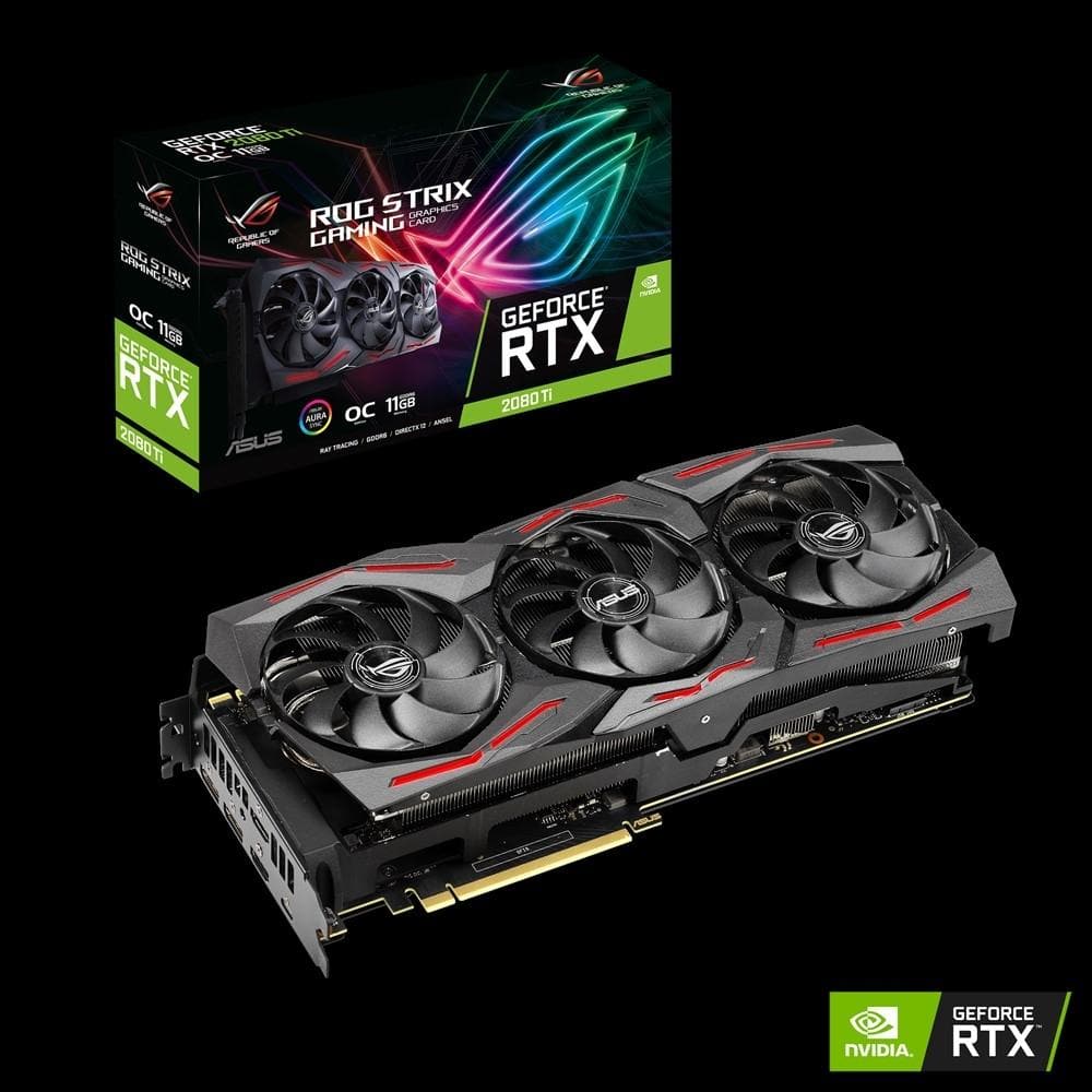 ASUS ROG STRIX RTX 2080 Ti O11G Gaming Graphics Card - 11GB GDDR6, Triple Fan Cooling, RGB Lighting | Perfect for 4K Gaming, VR, and Content Creation